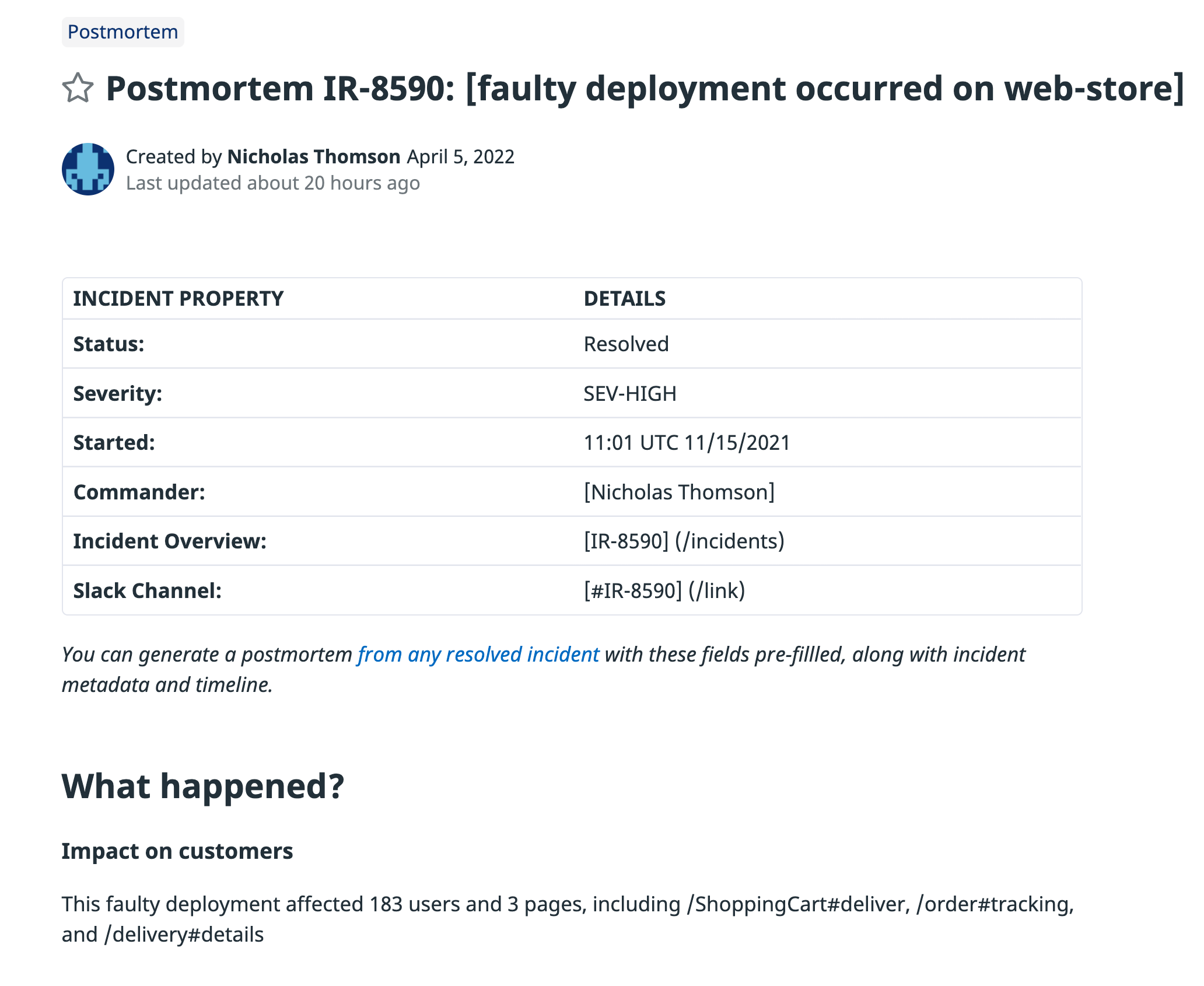 Include log anomalies in your postmortems