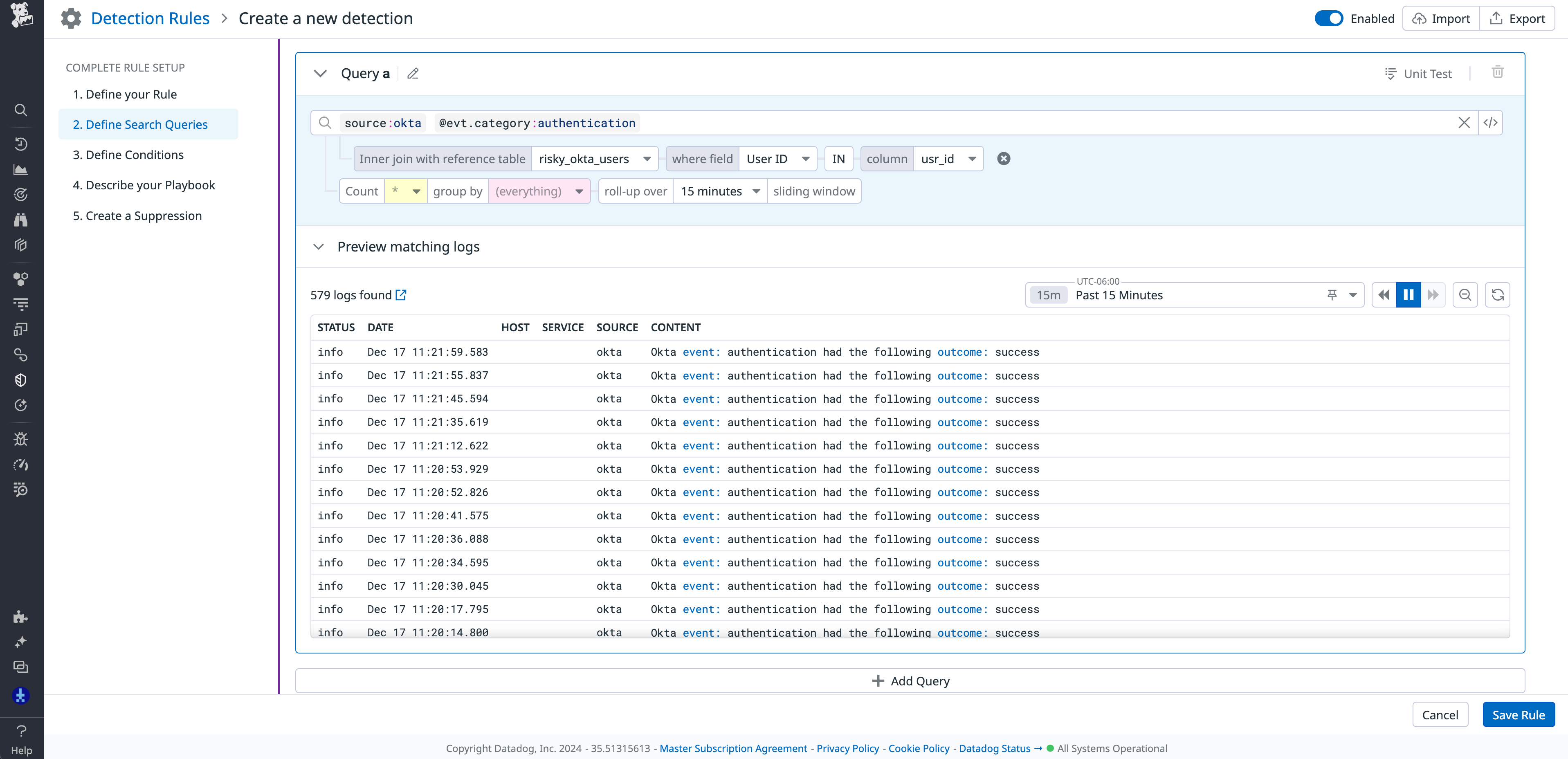 Determine which Reference Table data should be used in a Cloud SIEM detection rule