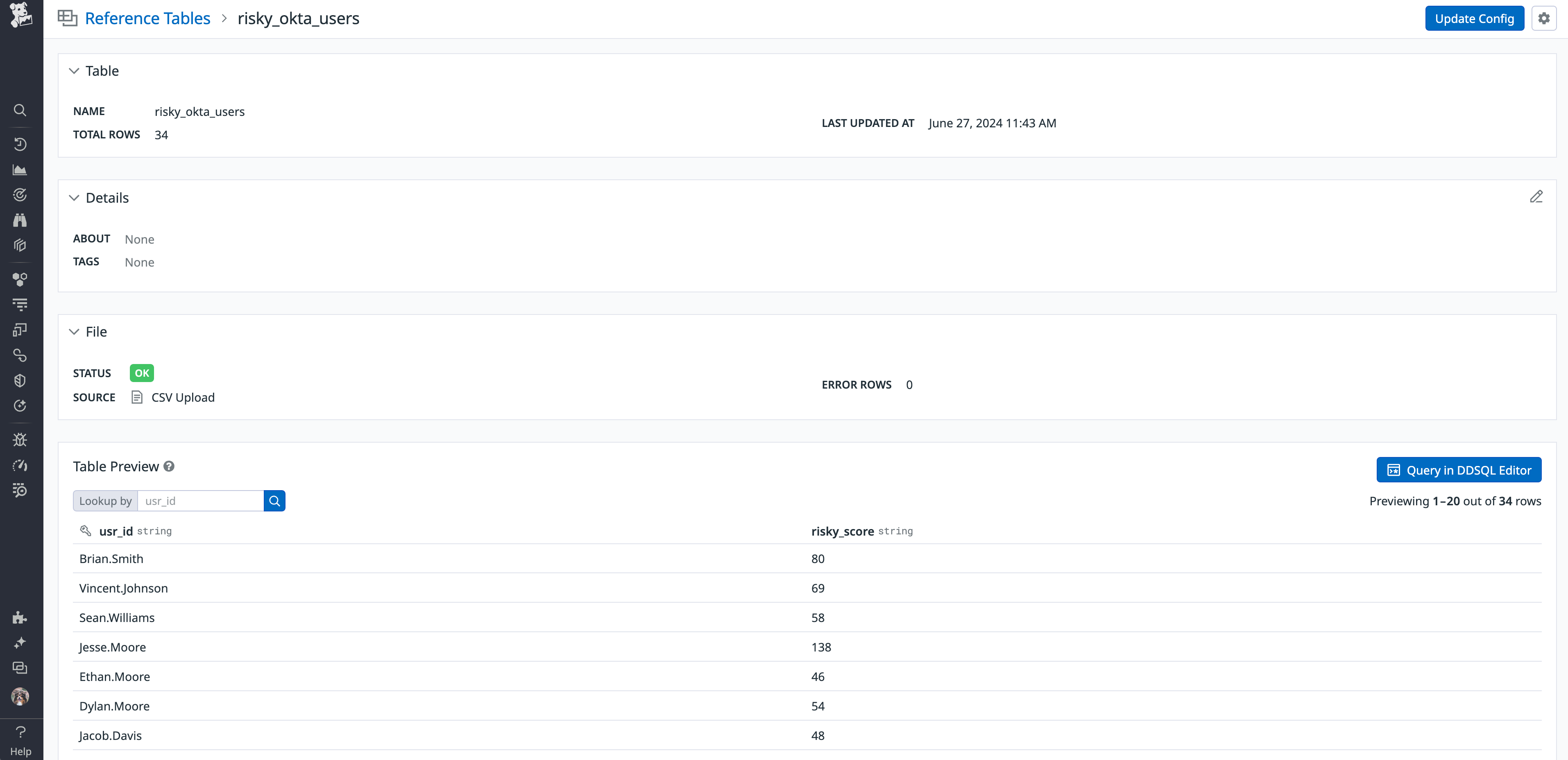 Add context with a Datadog Reference Table