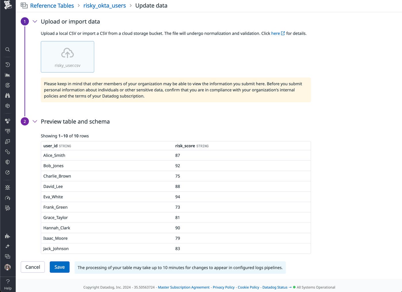 Update Reference Tables with new information Update Reference Tables with new information