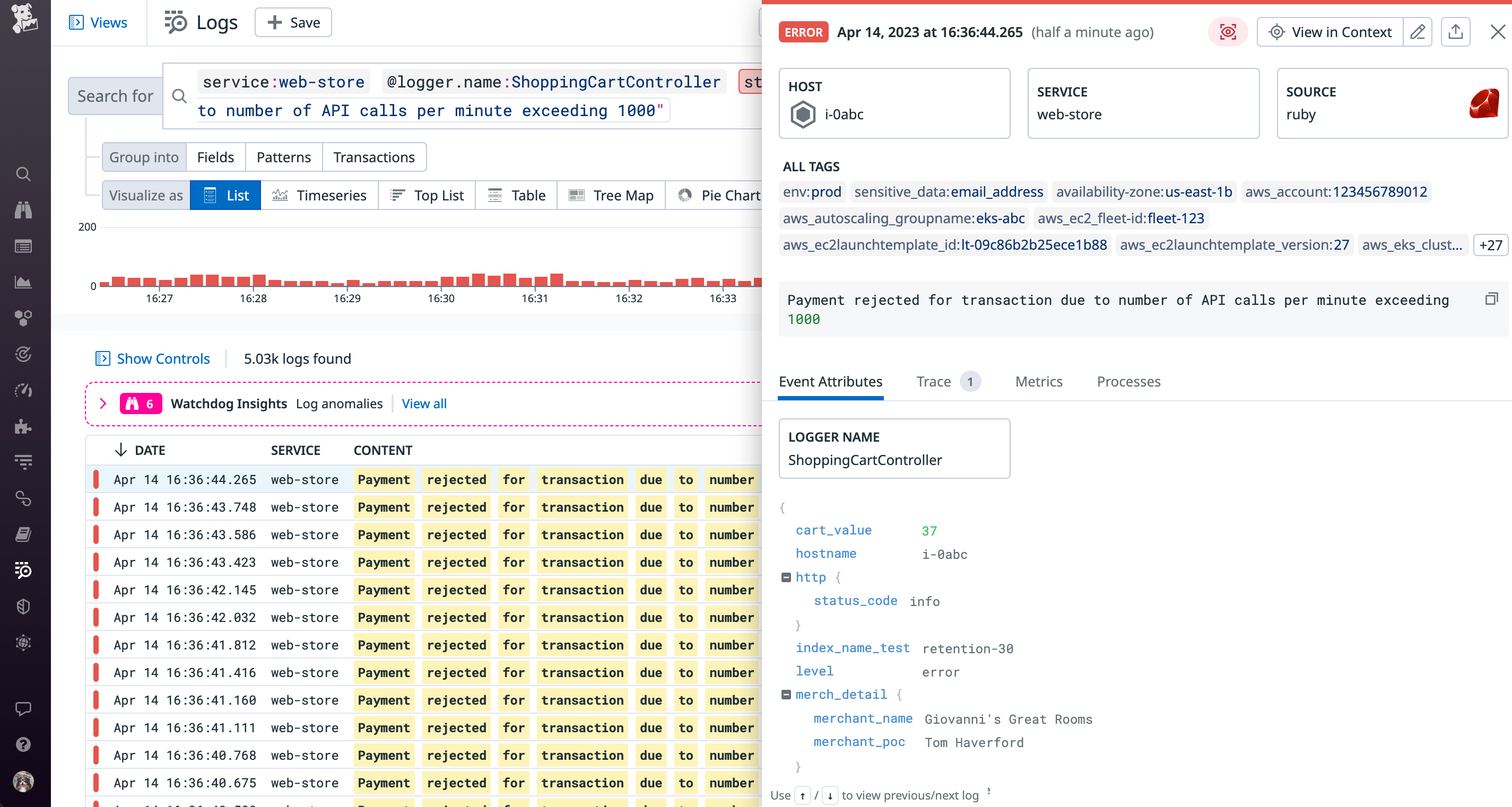 Troubleshoot logs with Reference Tables