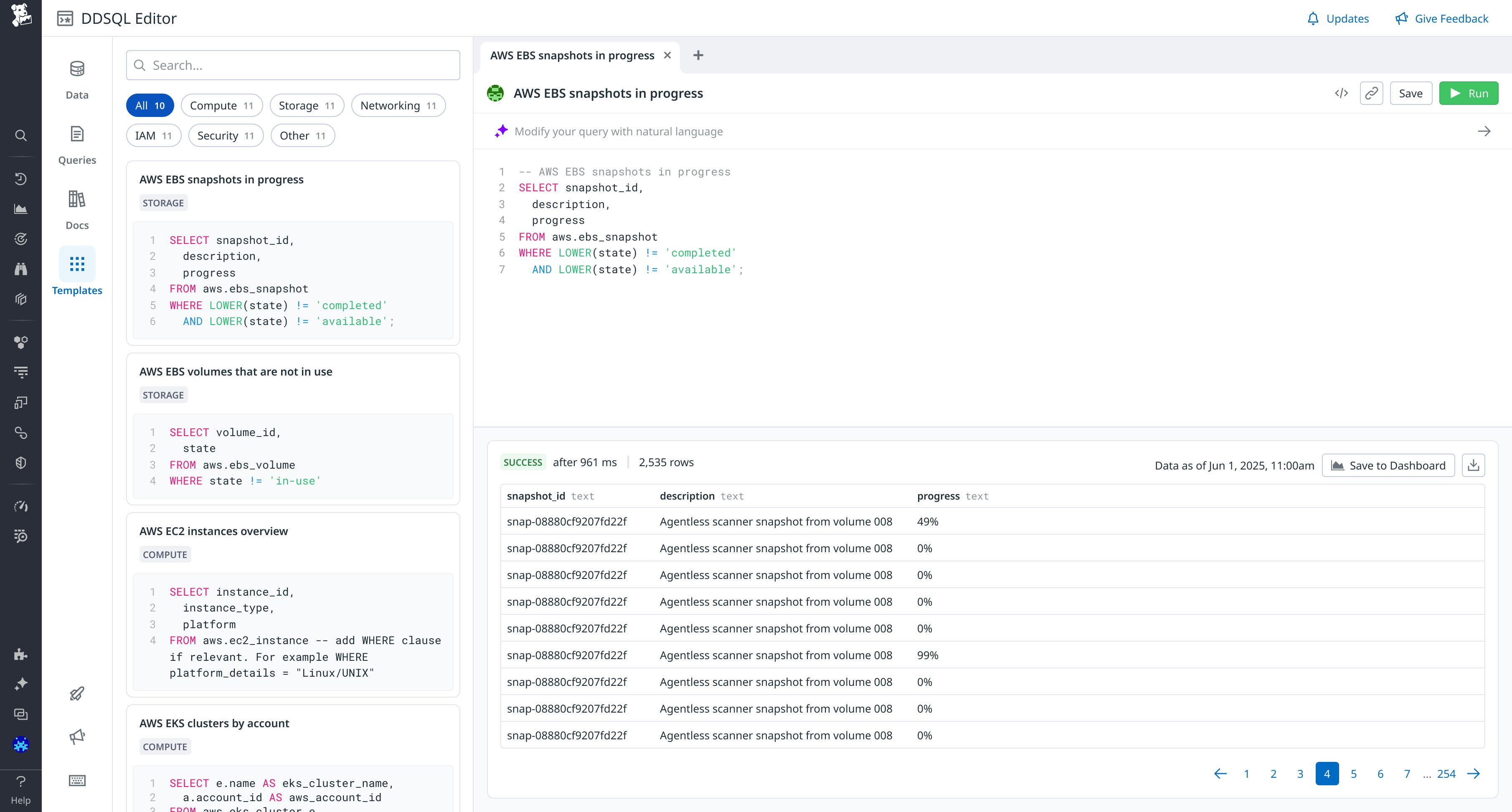 DDSQL Editor interface. DDSQL Editor interface.