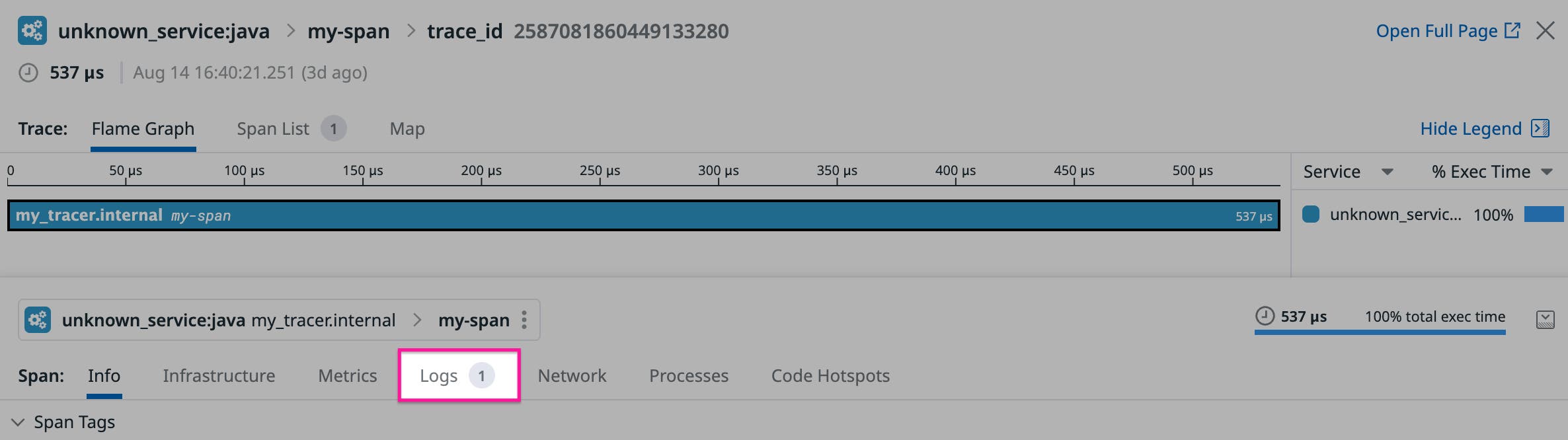 log correlated in otel trace log correlated in otel trace