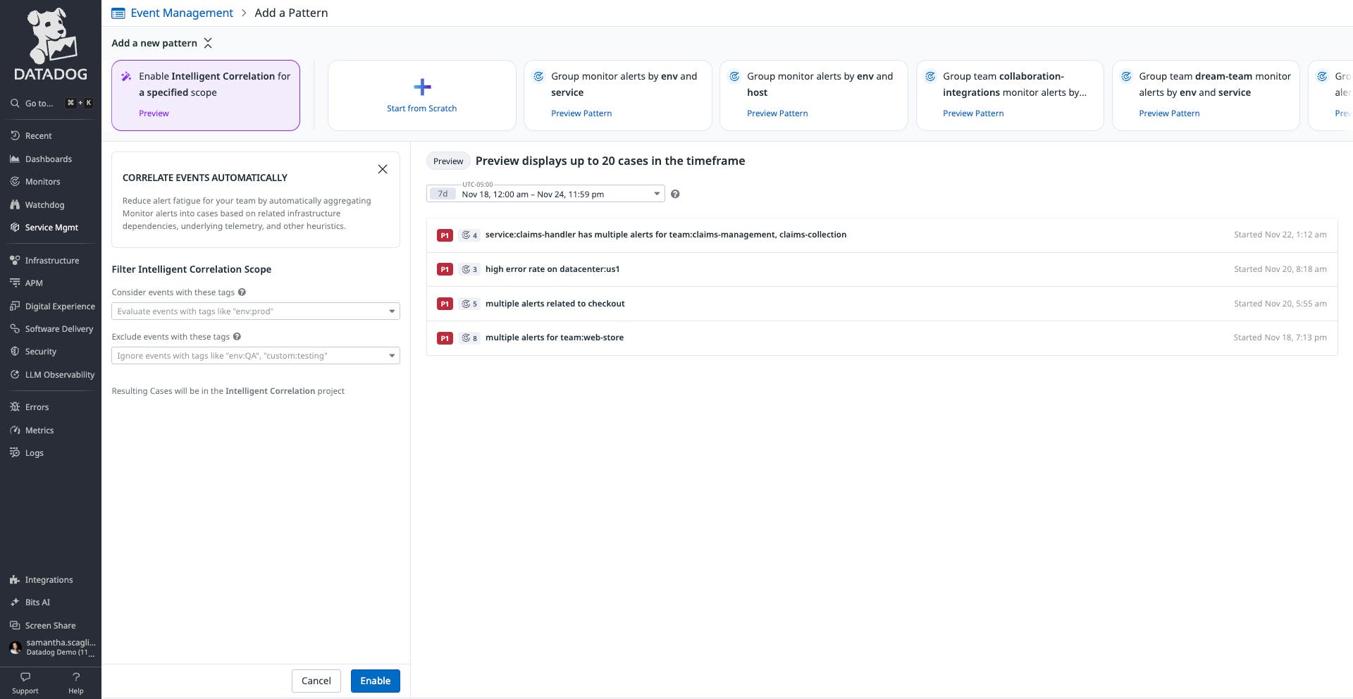 Reduce complexity with Datadog Event Management. Reduce complexity with Datadog Event Management.