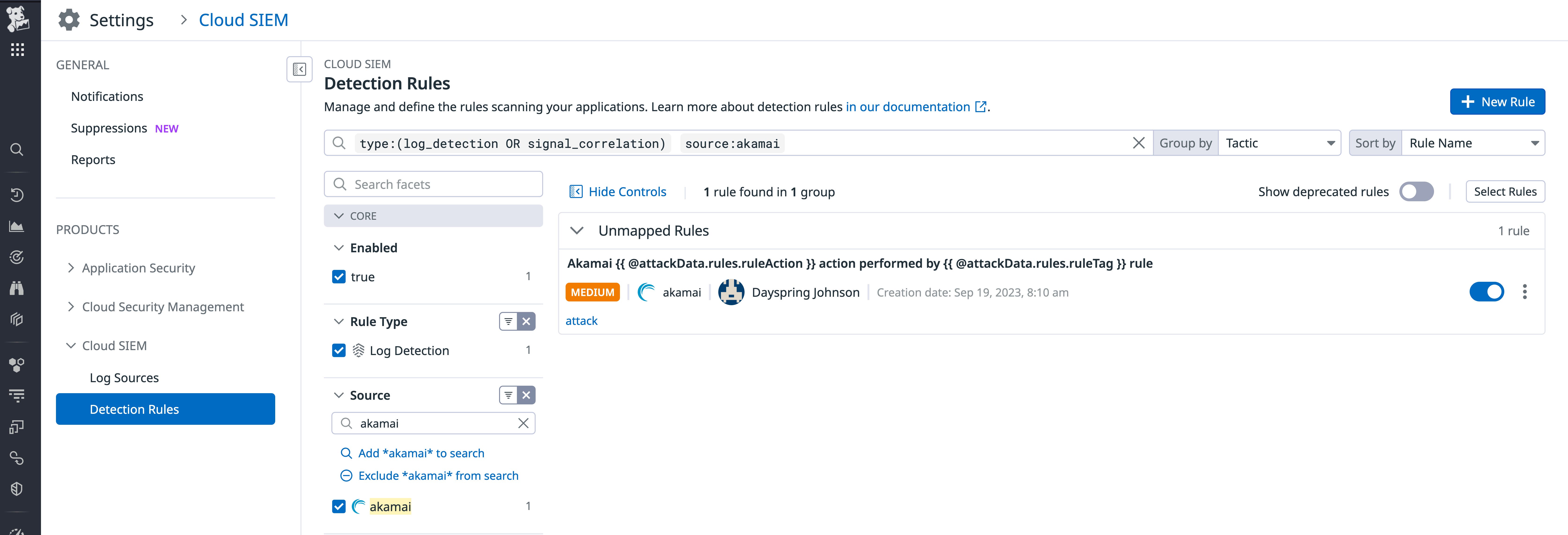 Configuration settings for Akamai Application Security detection rules. Configuration settings for Akamai Application Security detection rules.