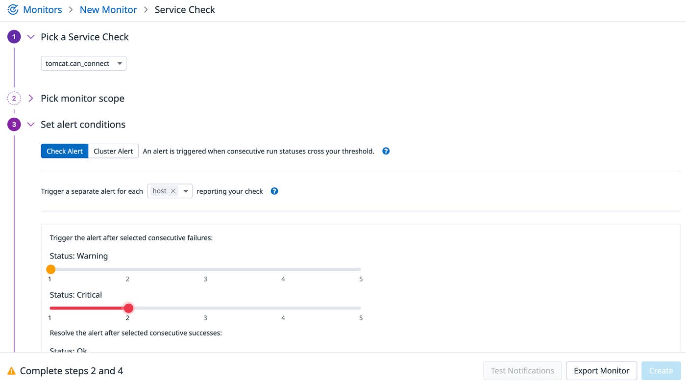 Set up a Tomcat health check Set up a Tomcat health check
