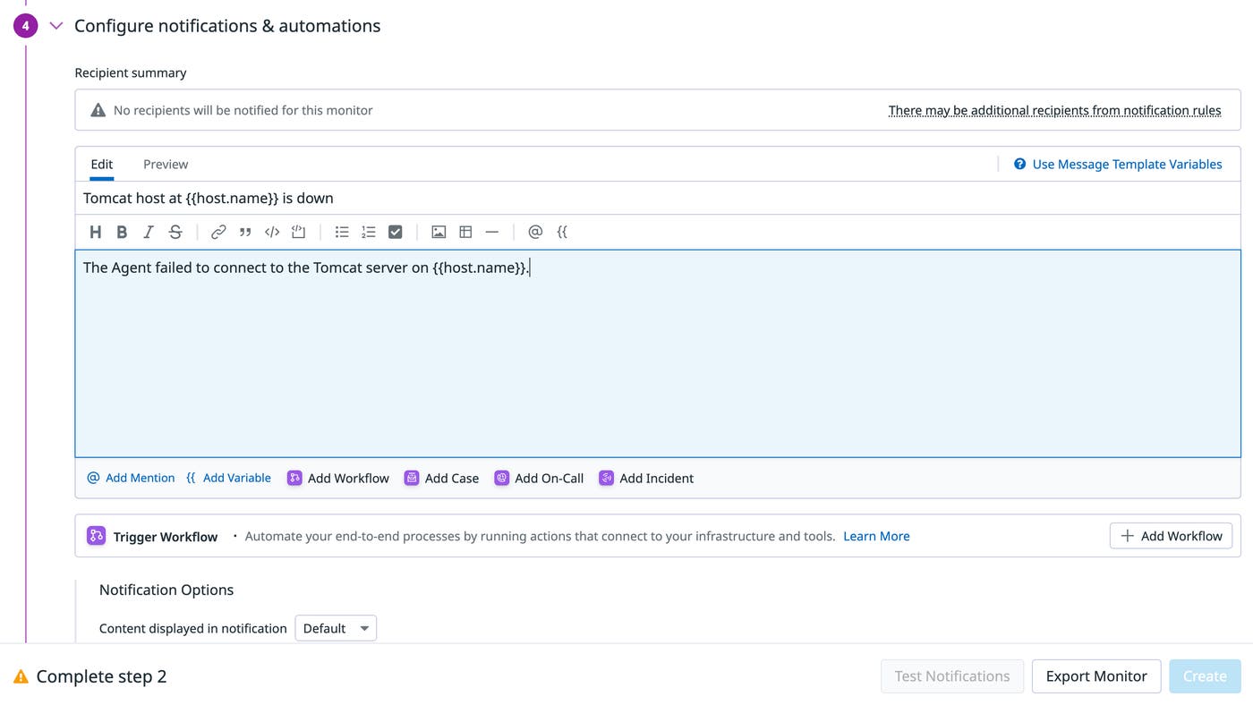 Set message for Tomcat health check Set message for Tomcat health check