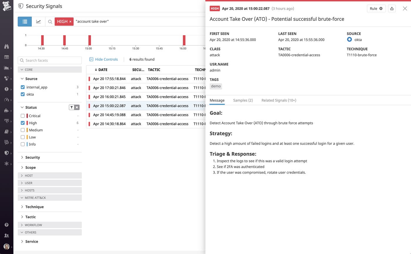 個別のセキュリティシグナル詳細 個別のセキュリティシグナル詳細