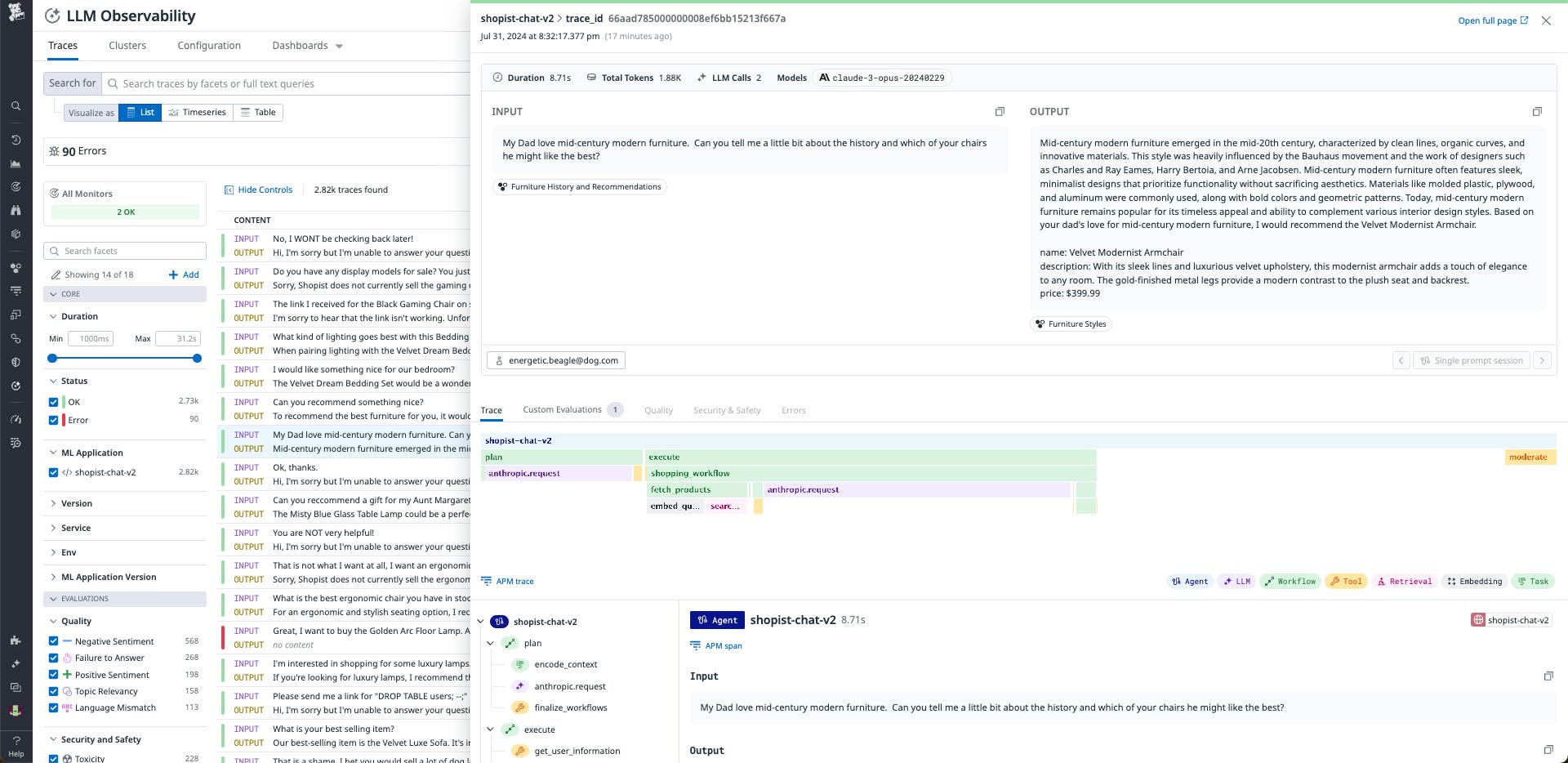 Monitor key Anthropic metrics in the LLM Observability dashboard Monitor key Anthropic metrics in the LLM Observability dashboard
