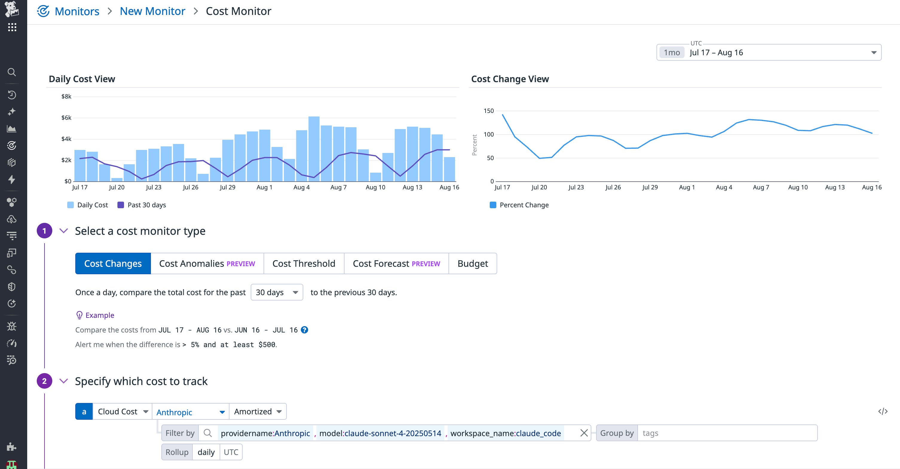 Explore a cost change summary for a particular model. Explore a cost change summary for a particular model.