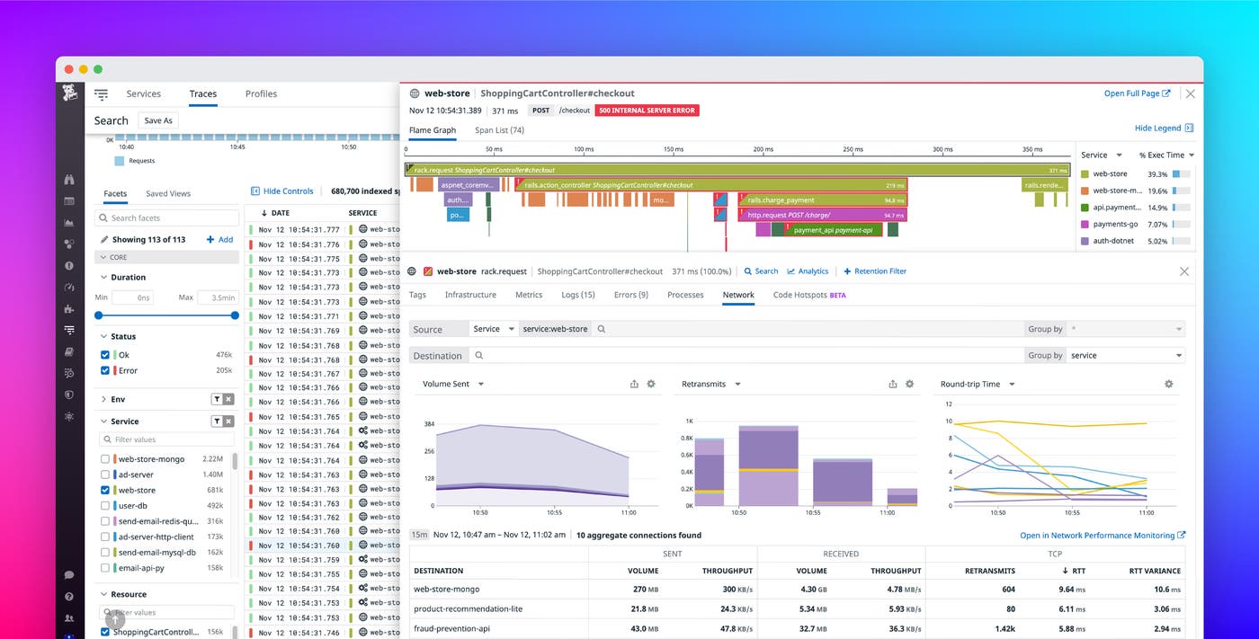 Debug application issues with APM and Cloud Network Monitoring Debug application issues with APM and Cloud Network Monitoring