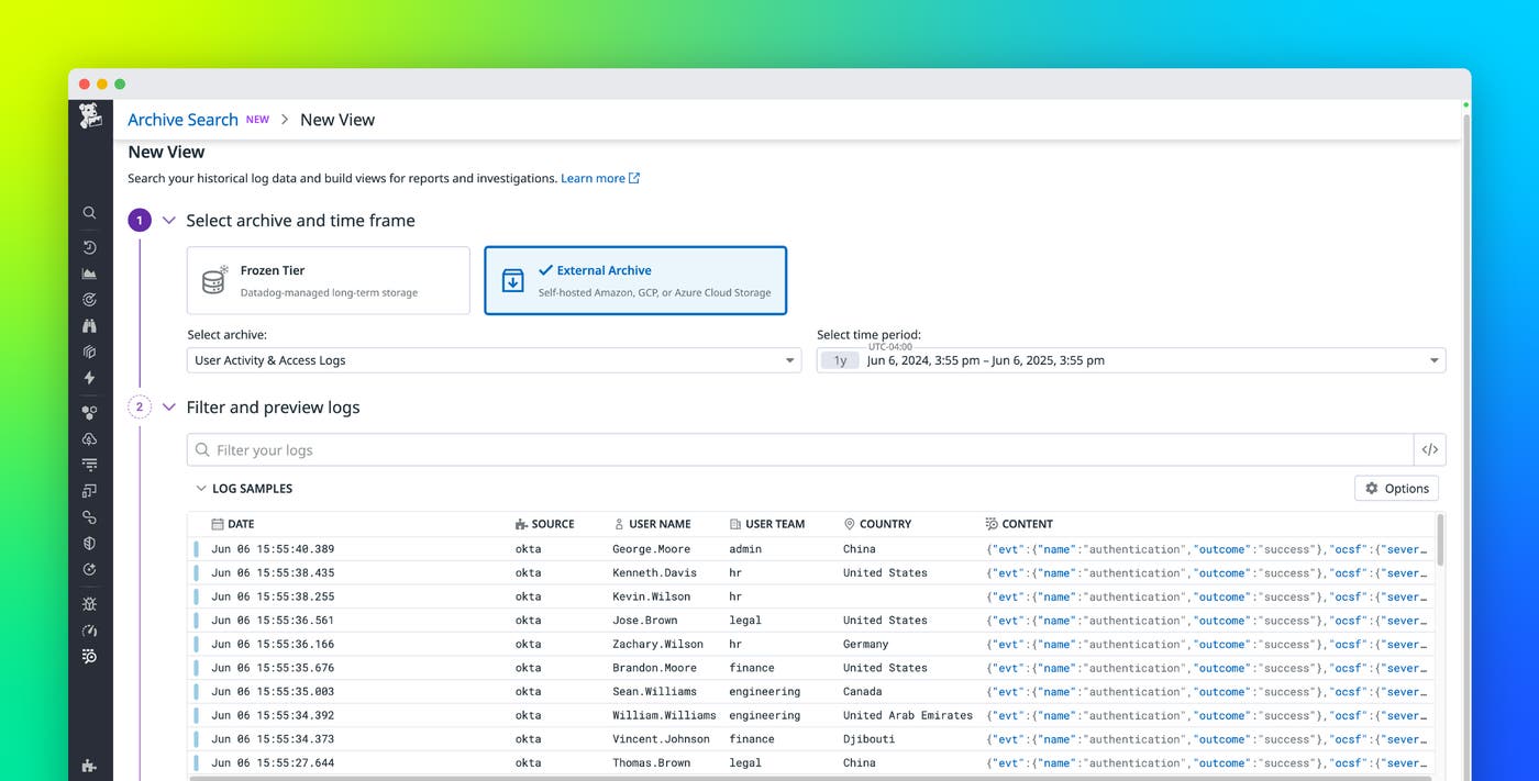 Search your historical logs more efficiently with Datadog Archive Search Search your historical logs more efficiently with Datadog Archive Search