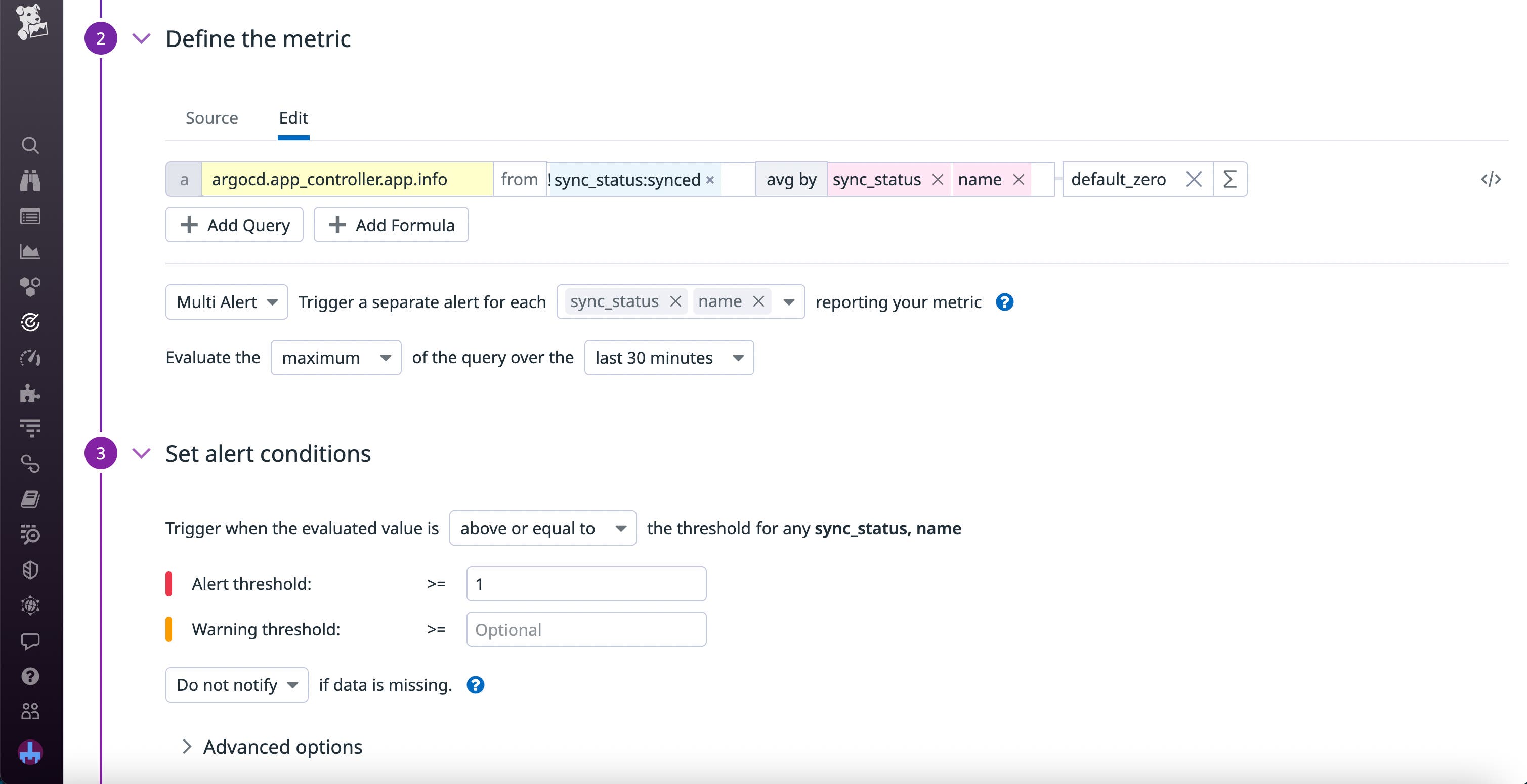The default recommended monitor for the Argo CD integration. The default recommended monitor for the Argo CD integration.