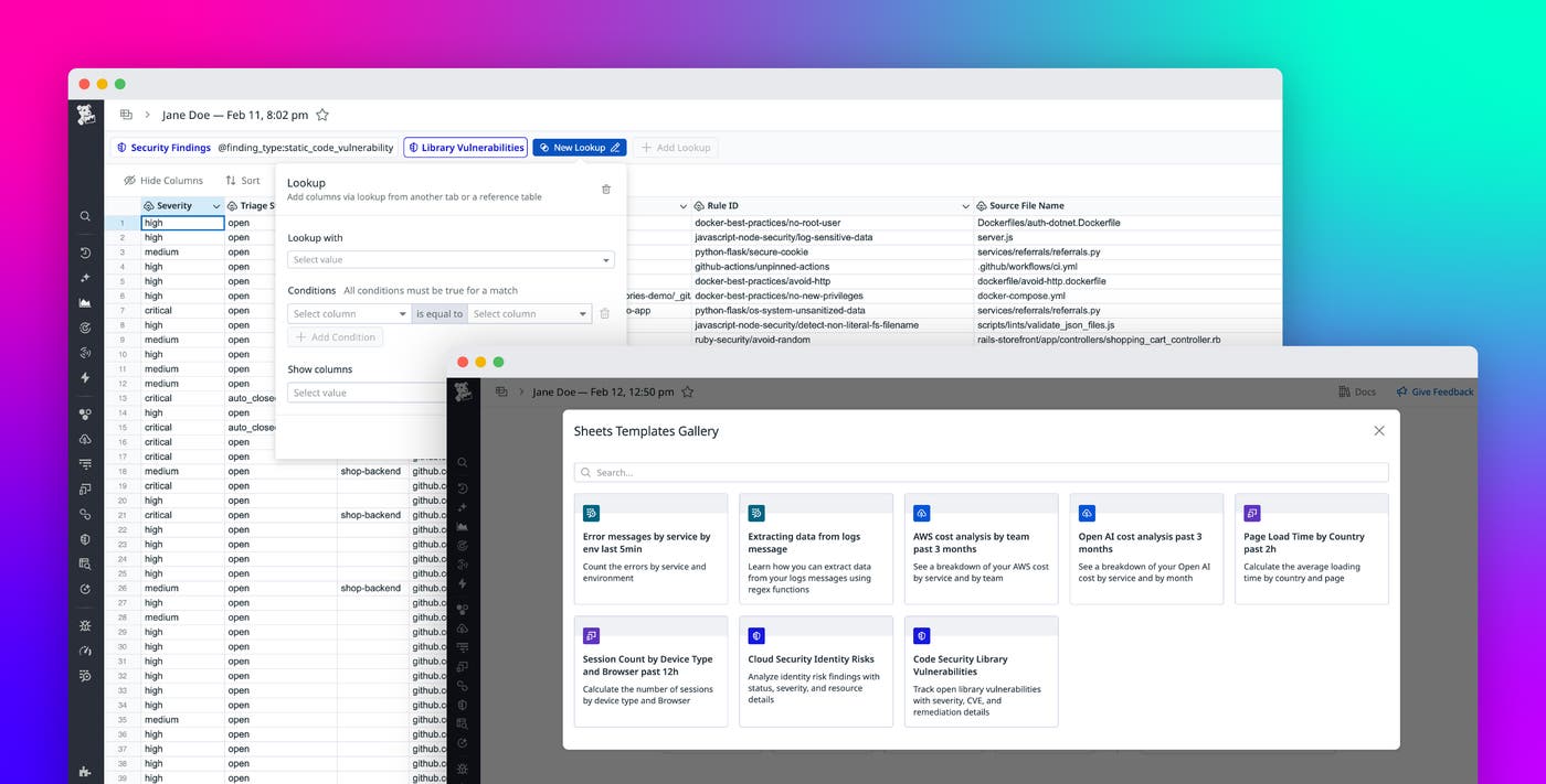 Generate audit-ready vulnerability and compliance reports with Datadog Sheets Generate audit-ready vulnerability and compliance reports with Datadog Sheets