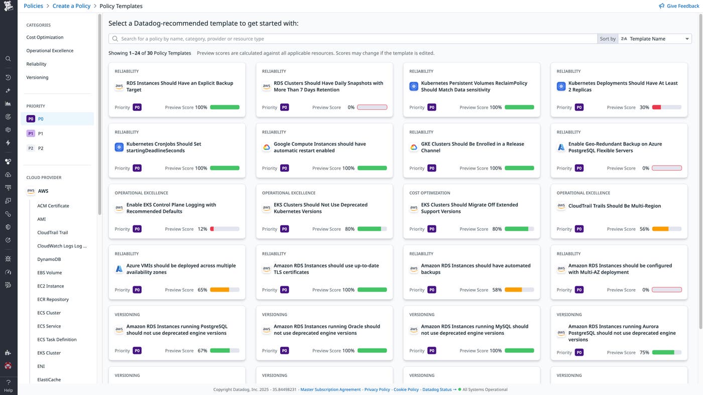 Out-of-the-box policies so teams can quickly begin evaluating their environment. Out-of-the-box policies so teams can quickly begin evaluating their environment.