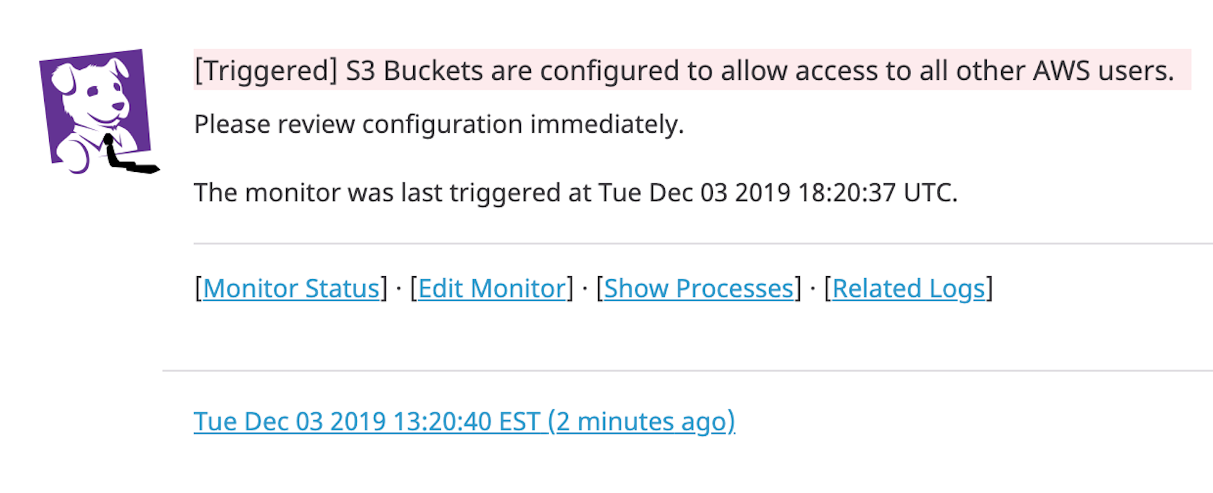 Enable alerts to notify you automatically when resource policies are misconfigured or not behaving as expected