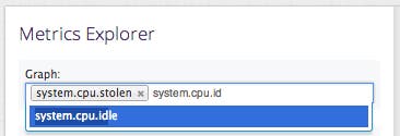 Selecting CPU metrics in Datadog to measure steal Selecting CPU metrics in Datadog to measure steal