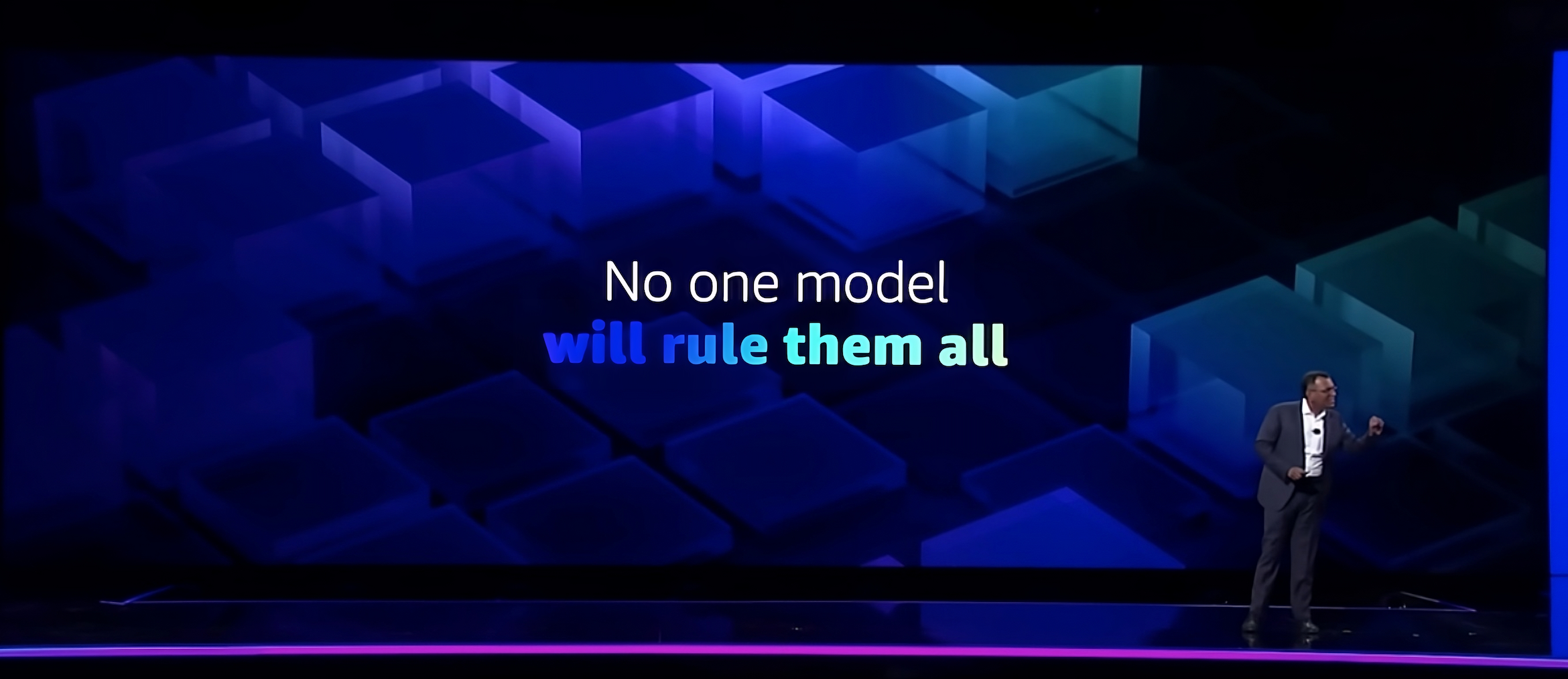 Swami Sivasubramanian delivering a keynote