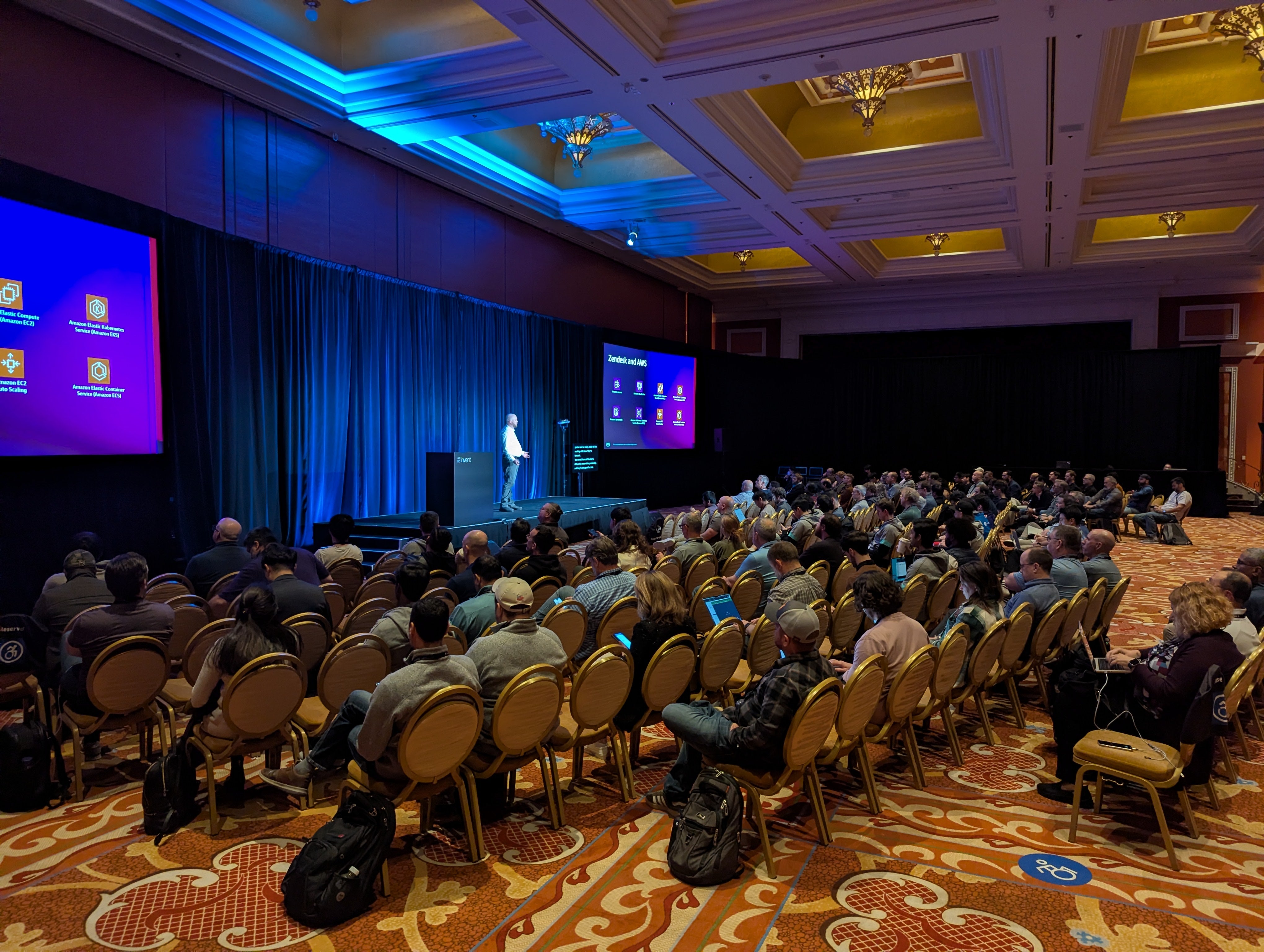 Nick Hefty from Zendesk giving a builder session.