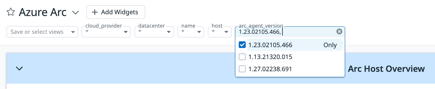 Azure Container Apps dashboard