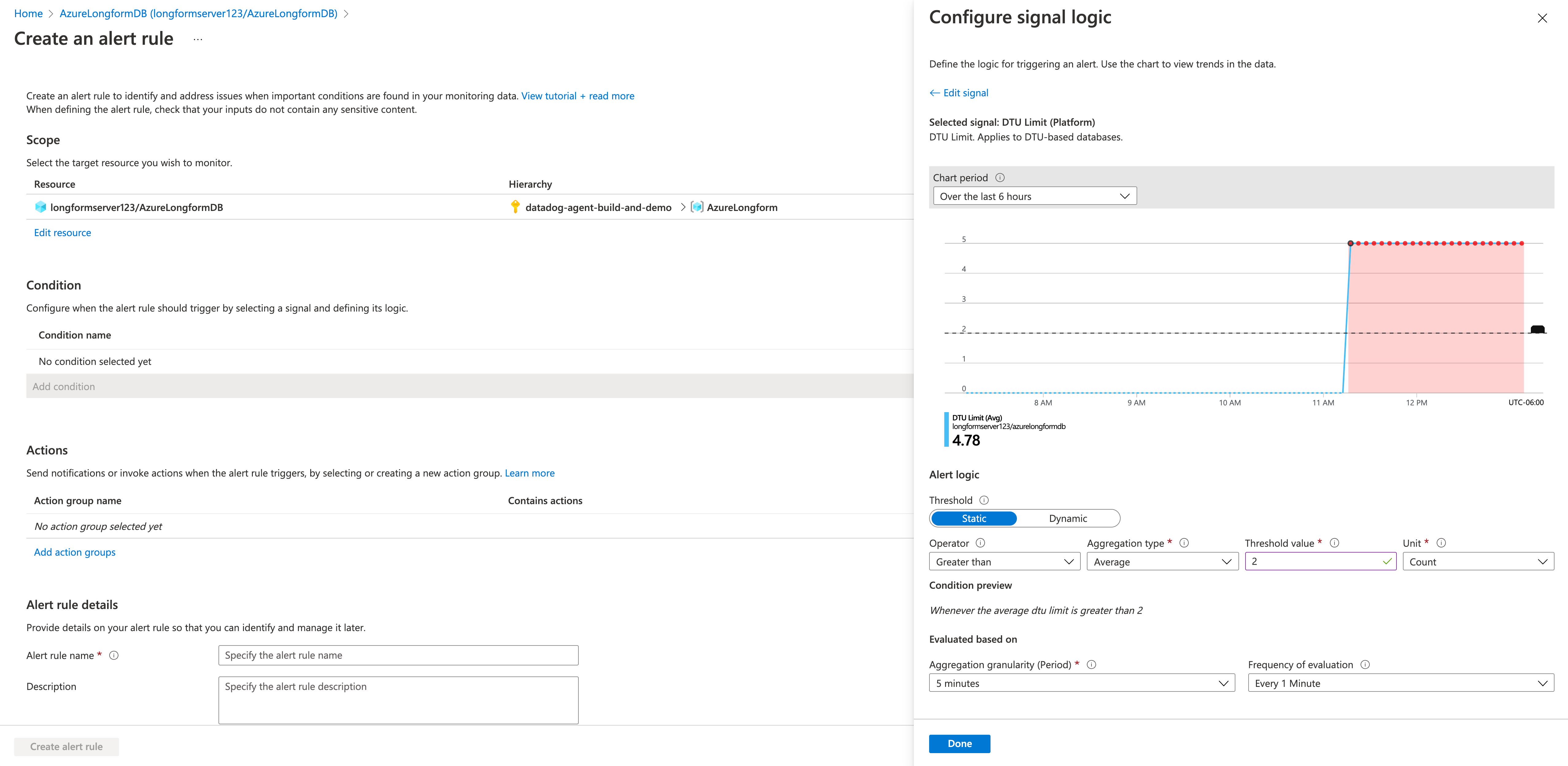 Azure Monitor alerts