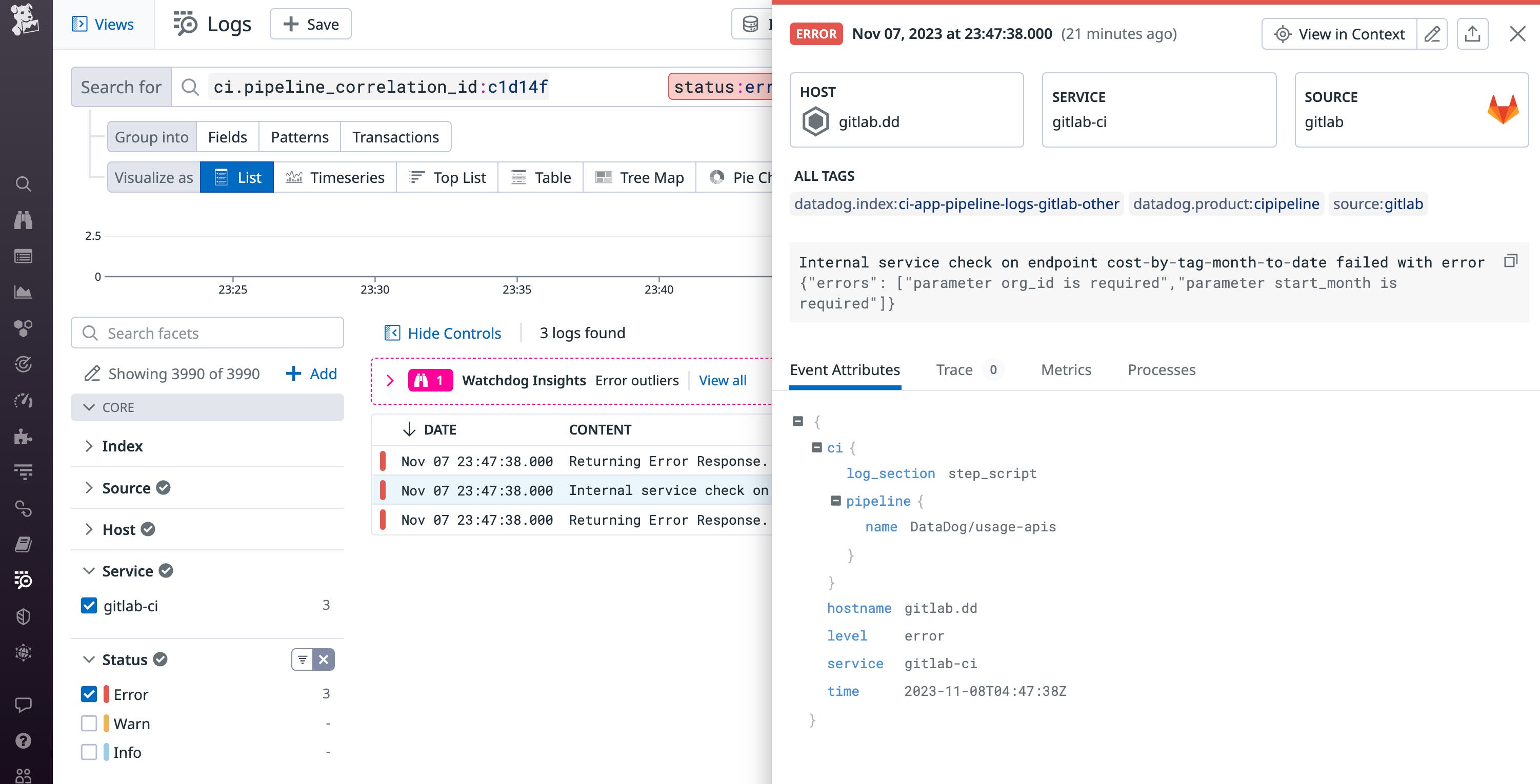 Error logs can give you deeper context into the source of failures occurring in your pipeline. Error logs can give you deeper context into the source of failures occurring in your pipeline.