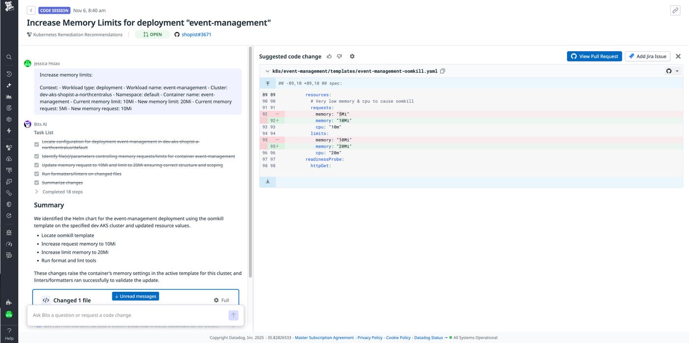 Screenshot of the pull request that includes the code changes to update the memory limit from 10 mebibytes to 20 mebibytes. Screenshot of the pull request that includes the code changes to update the memory limit from 10 mebibytes to 20 mebibytes.
