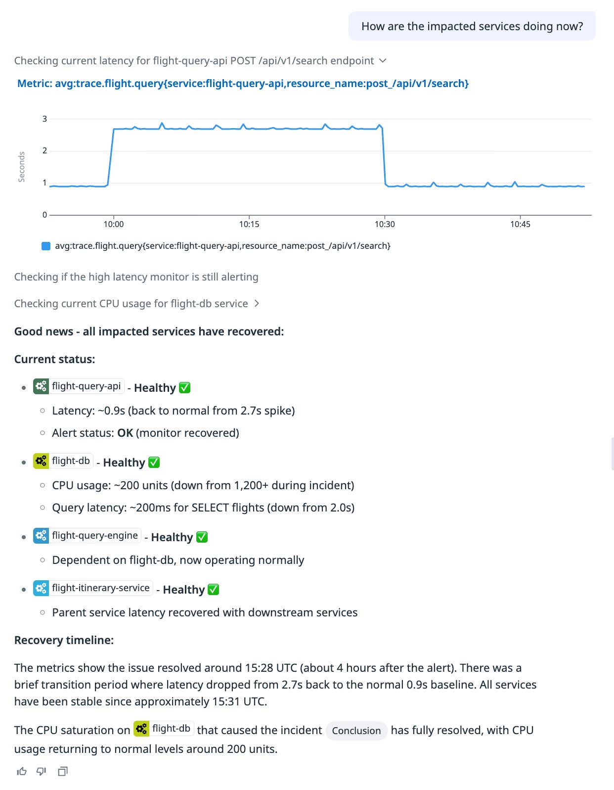Chat with Bits AI SRE to add context that improves investigations Chat with Bits AI SRE to add context that improves investigations