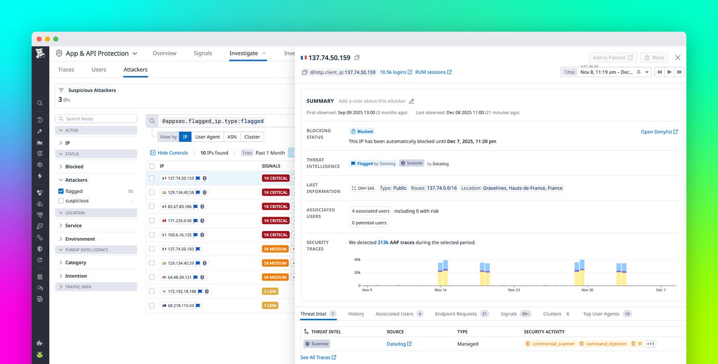 Block attackers in your apps with Datadog App and API Protection Block attackers in your apps with Datadog App and API Protection