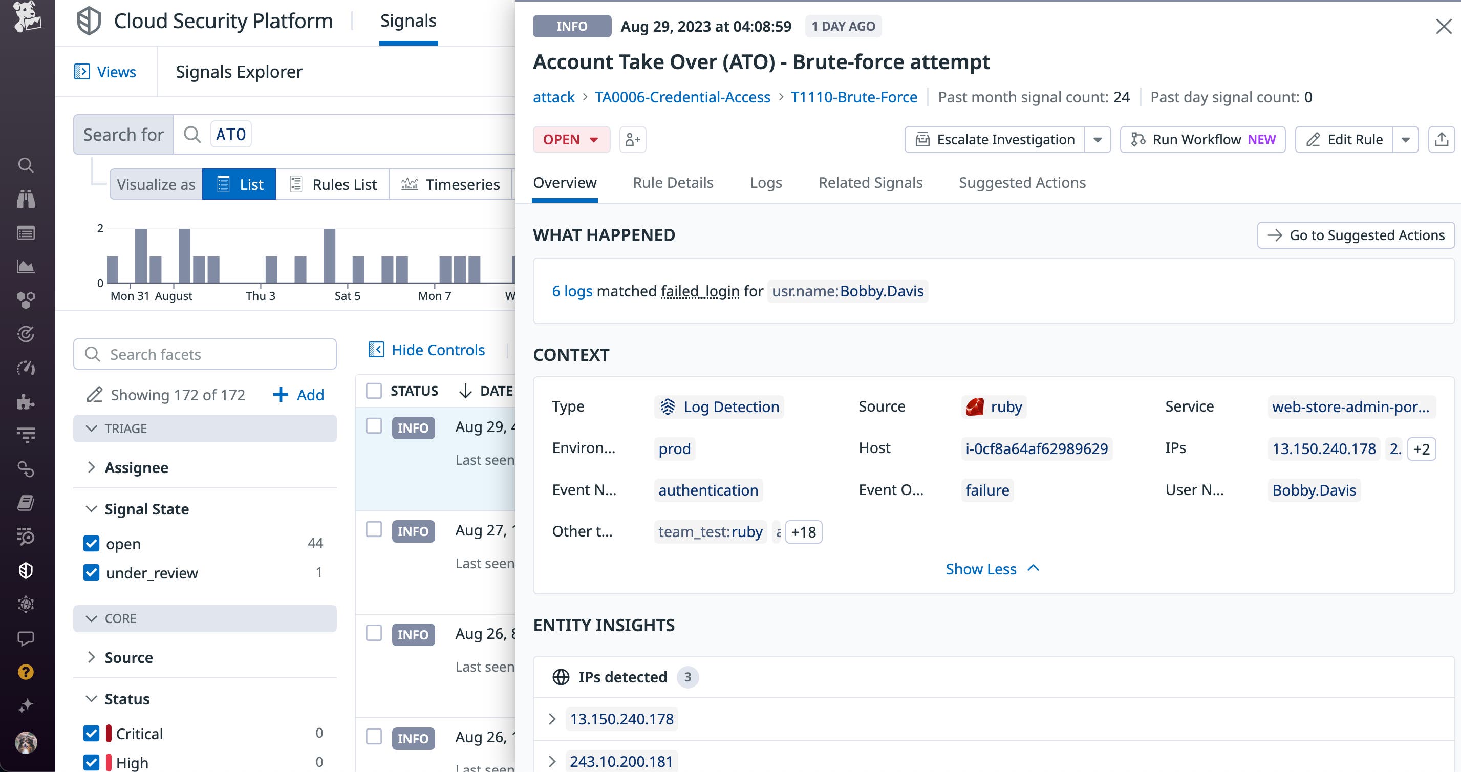 Datadog Security detection rule Datadog Security detection rule