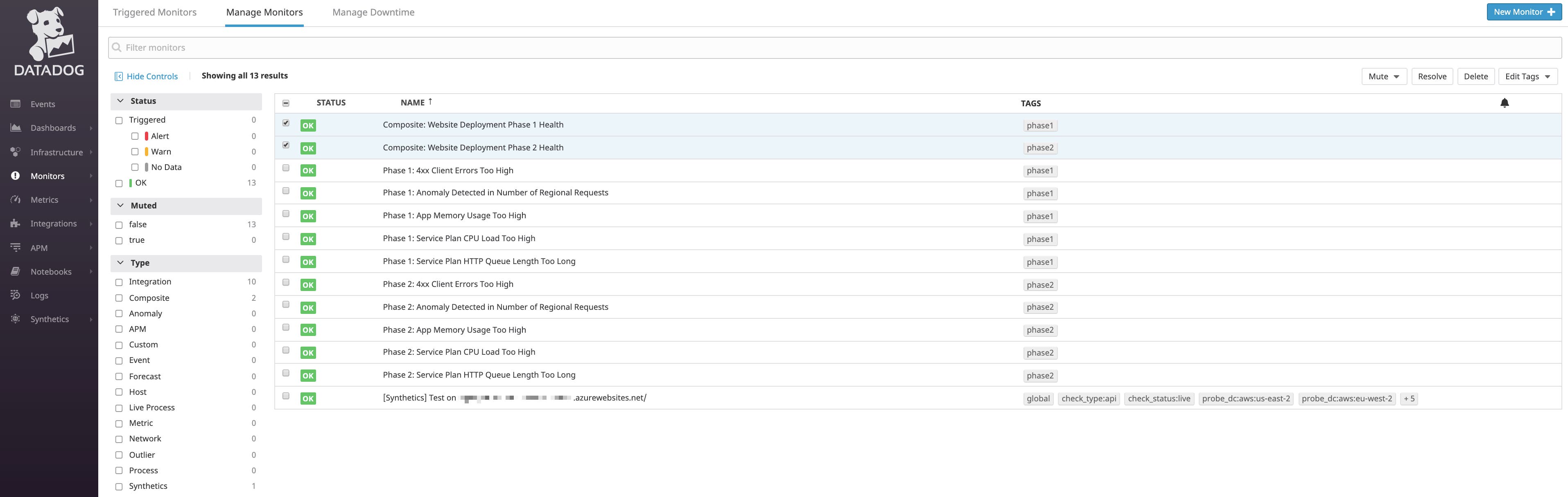 Create monitors for each phase of your ADM deployment Create monitors for each phase of your ADM deployment