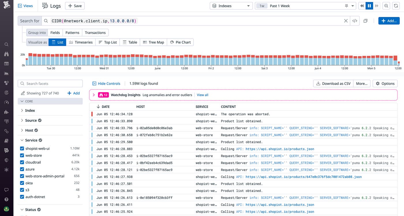 Querying the top 10 IPs by traffic volume in a CIDR block Querying the top 10 IPs by traffic volume in a CIDR block