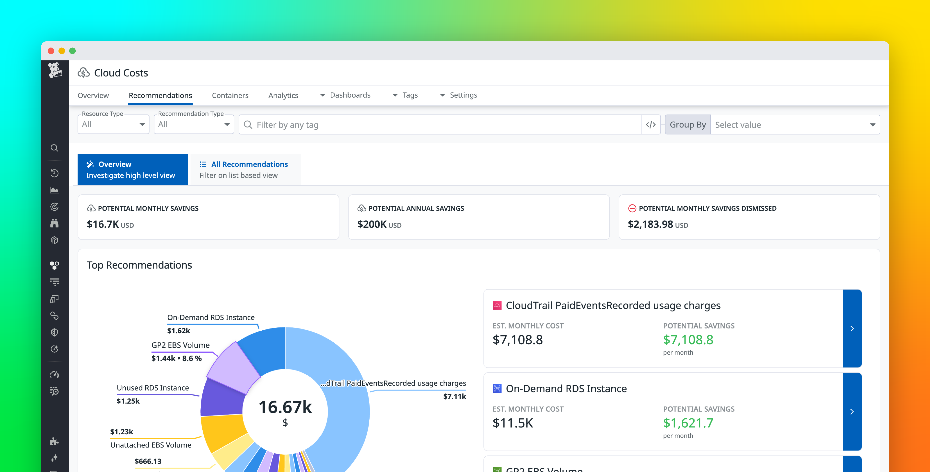 Optimize your AWS costs with Cloud Cost Recommendations