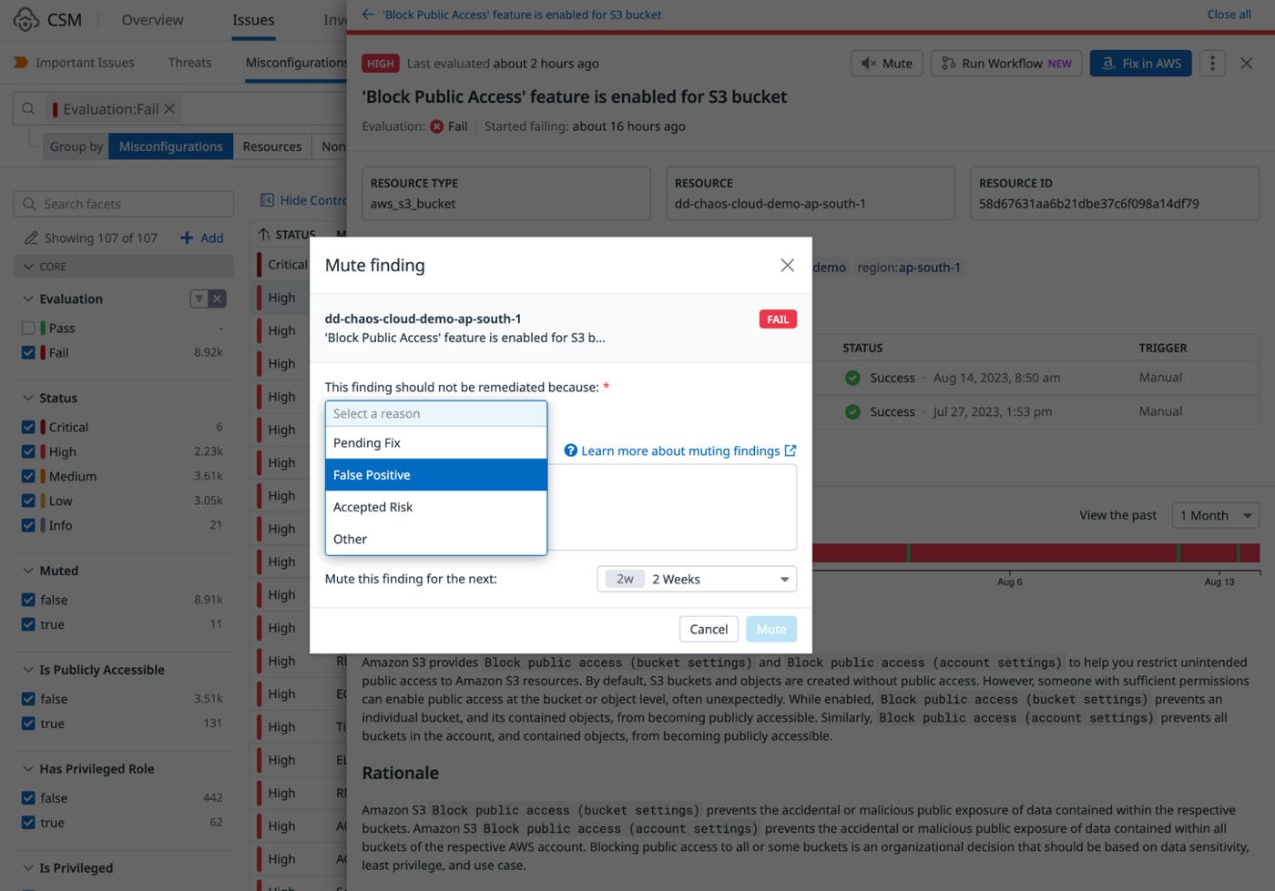 Mute benign findings in Cloud Security. Mute benign findings in Cloud Security.