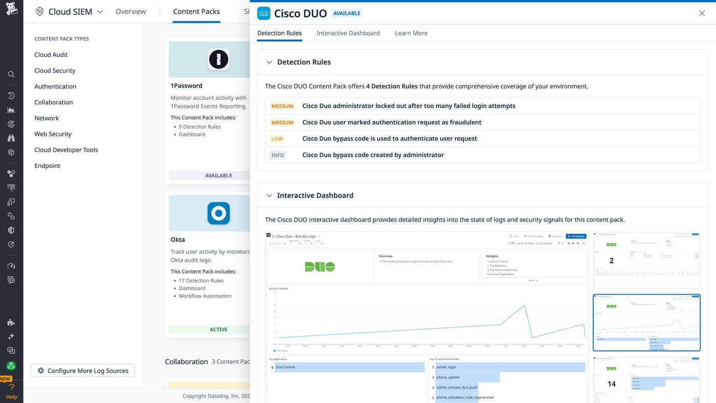 Cisco Duo Content Pack Cisco Duo Content Pack
