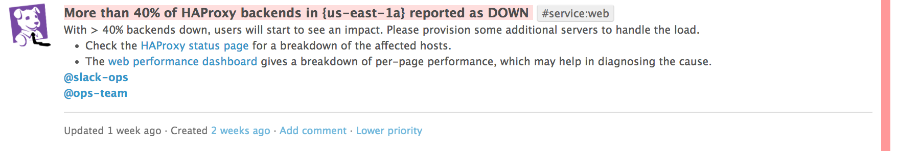 Cluster-level service monitoring
