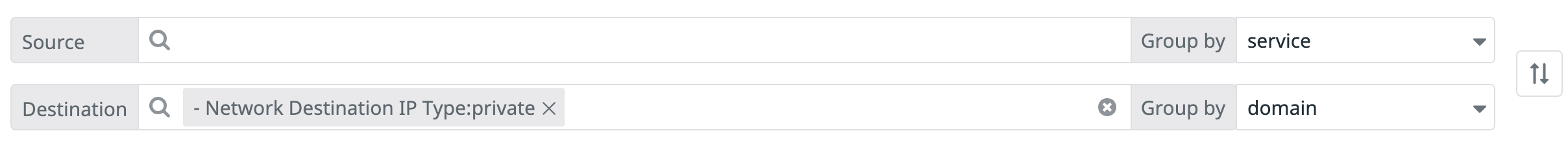 Datadog CNM includes saved views for traffic to external domains.