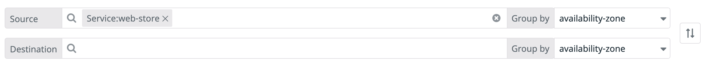 Datadog CNM includes saved views for cross-availability zone traffic.