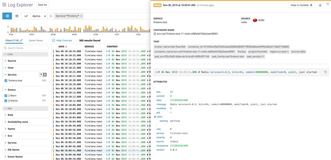 Explore Fargate tasks in Log Explorer Explore Fargate tasks in Log Explorer