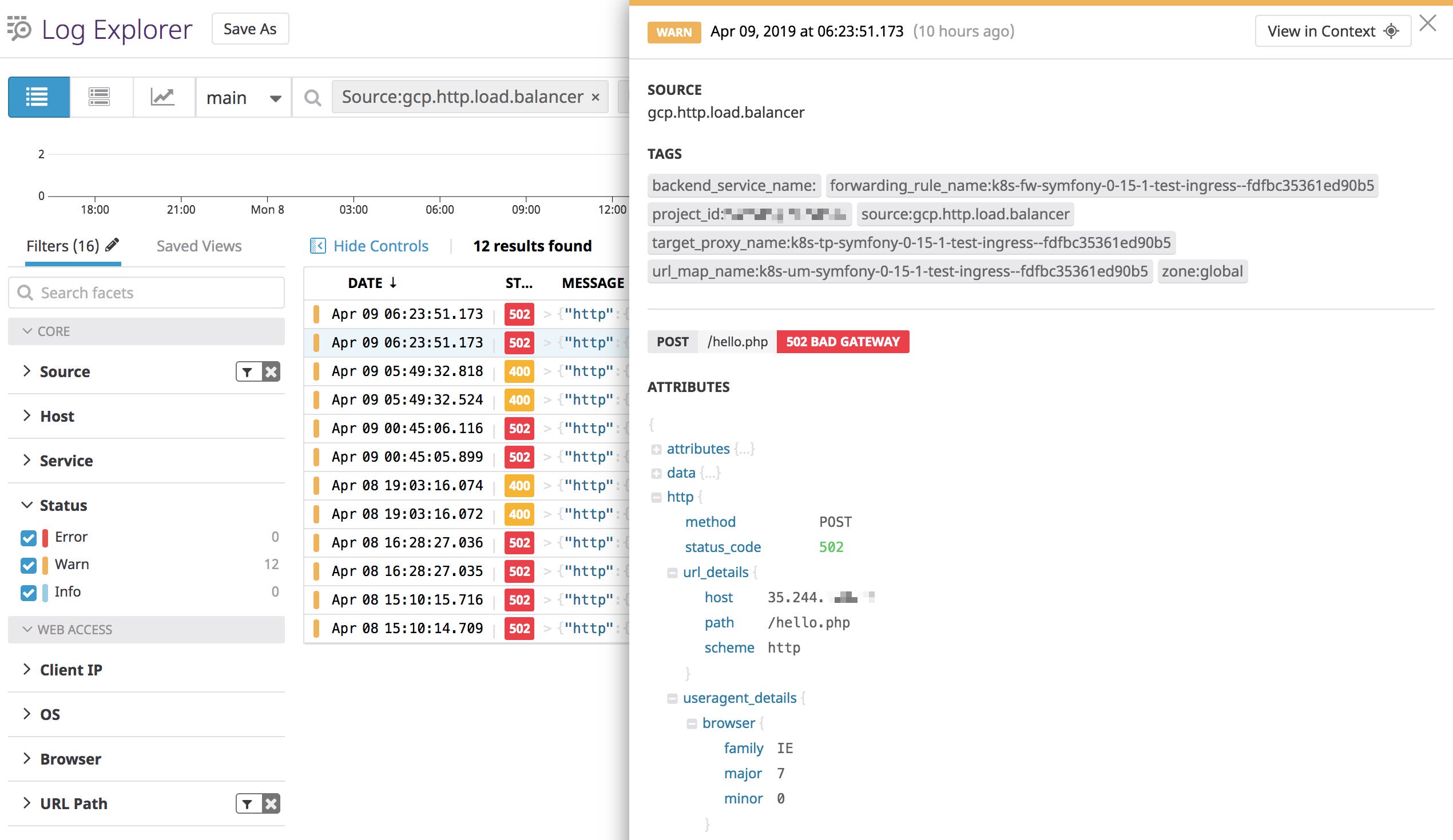 Datadog automatically parses Stackdriver JSON logs Datadog automatically parses Stackdriver JSON logs