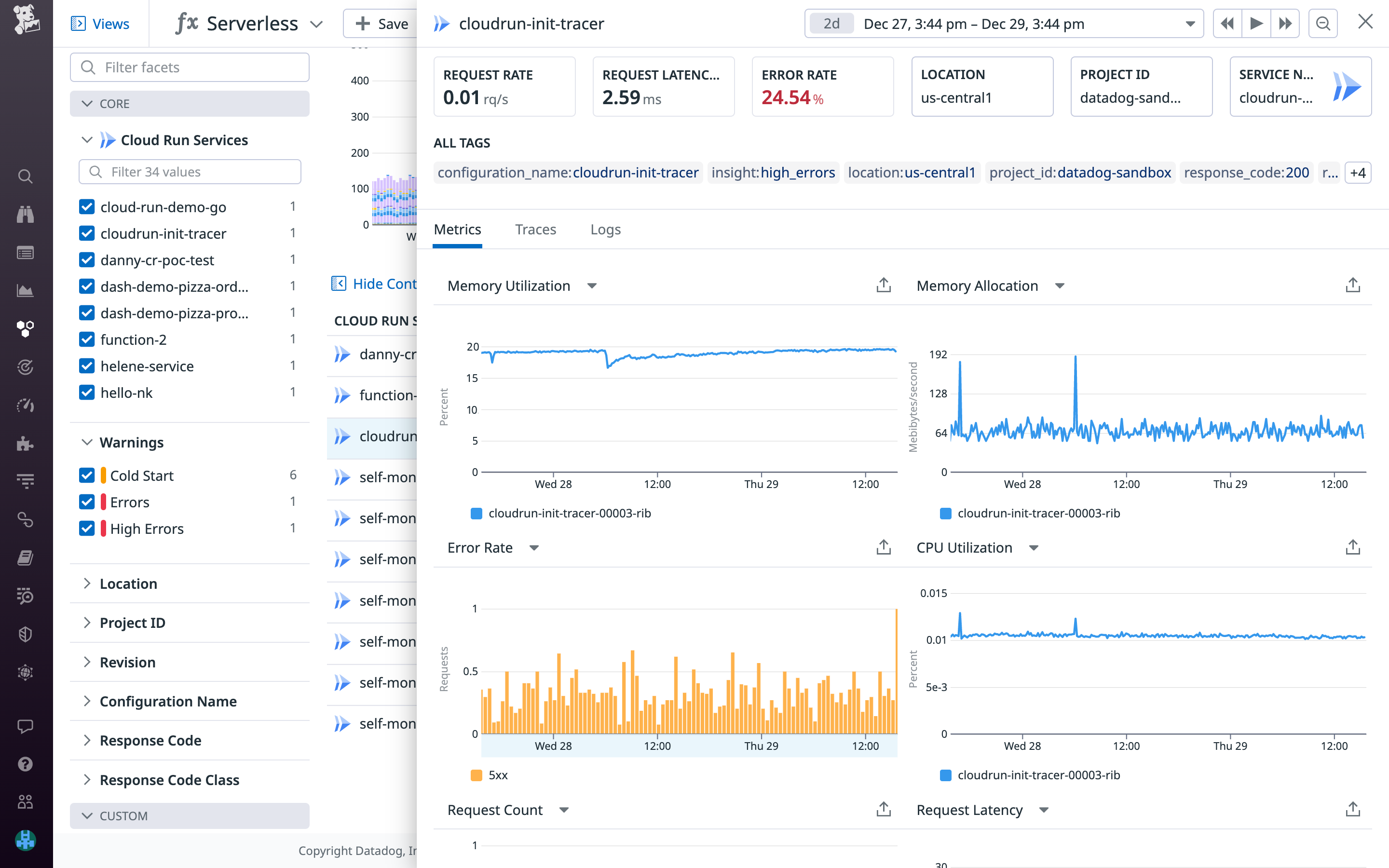 Correlate error spikes with other performance metrics.