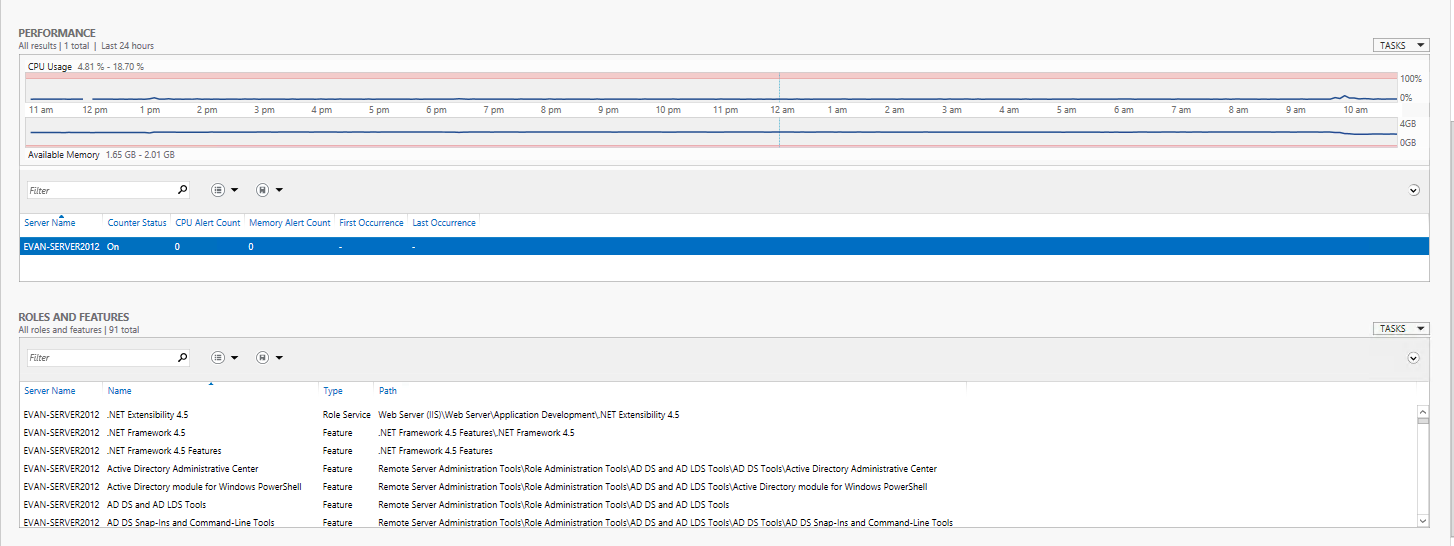 Windows Server manager