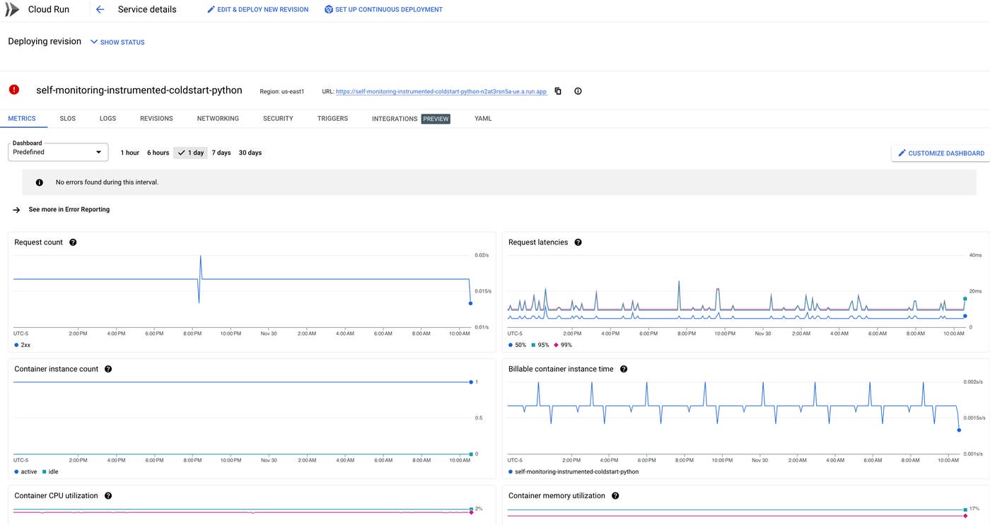 Google Cloud Run UI Google Cloud Run UI