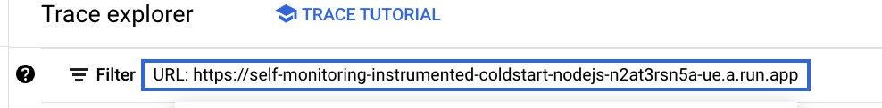 Google Cloud Run trace search