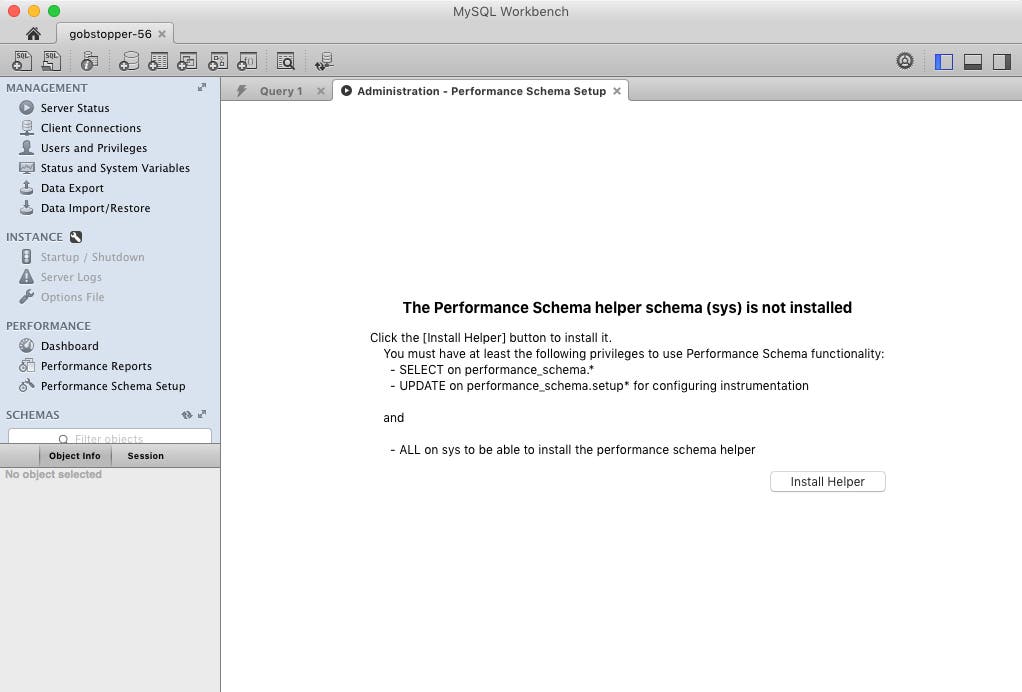 Install sys schema prompt Install sys schema prompt