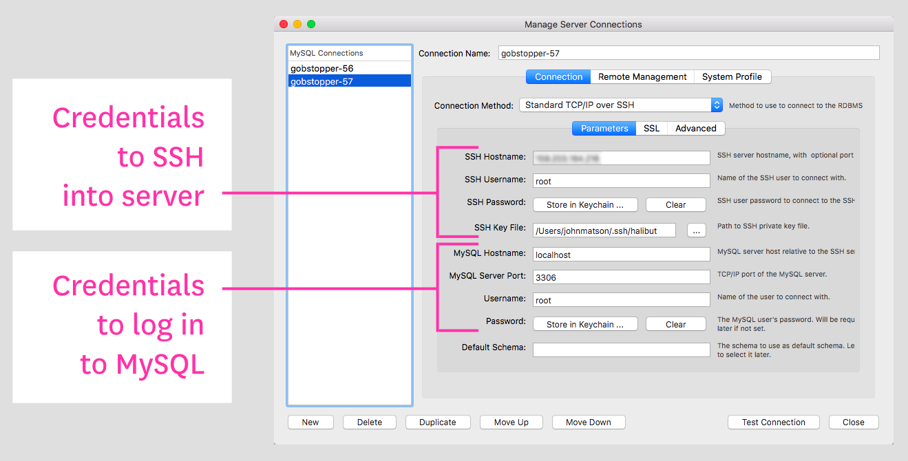 SSH tunneling to MySQL