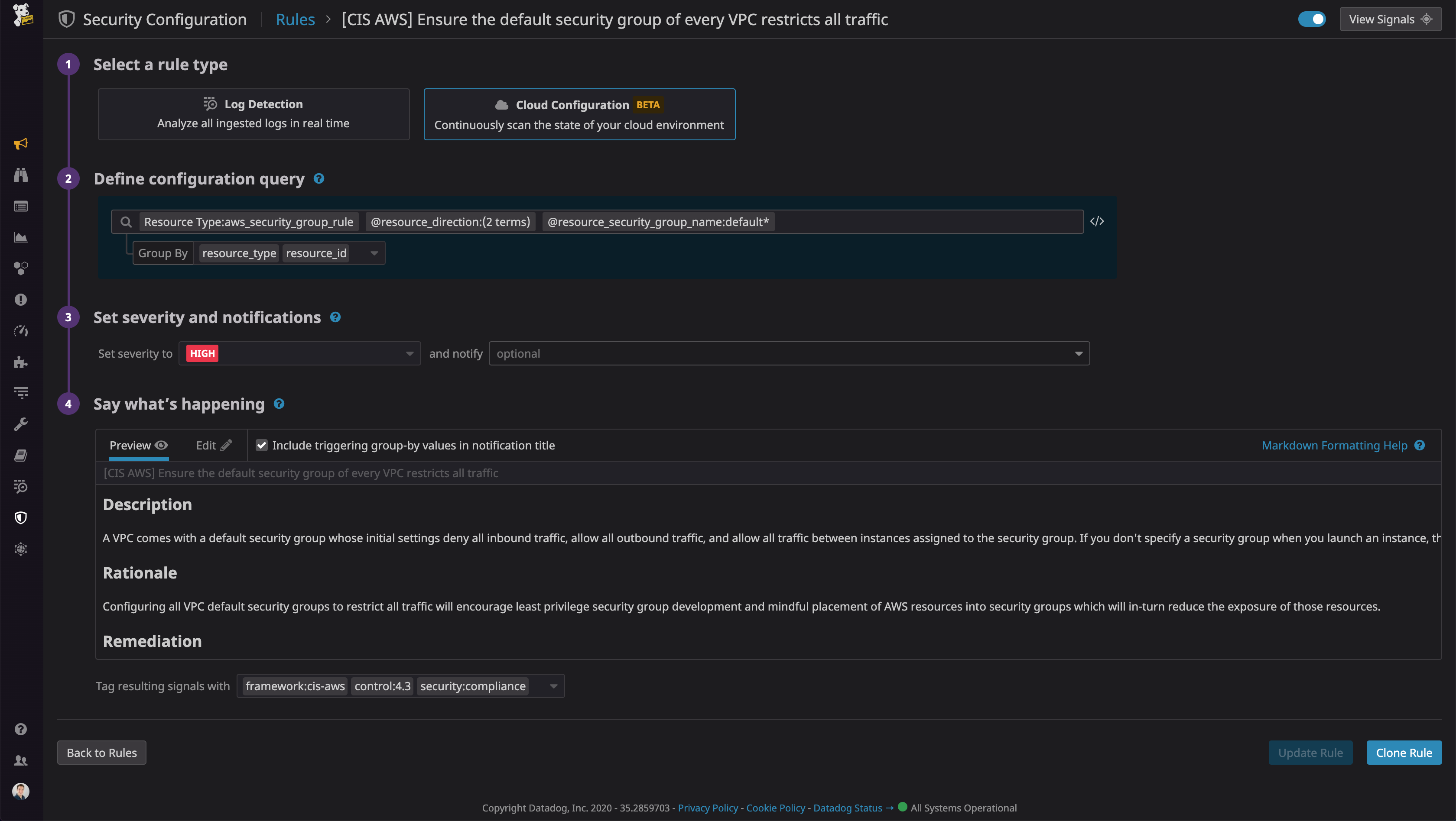 専用のクエリ言語の知識なしで独自のコンプライアンスルールを作成できます。