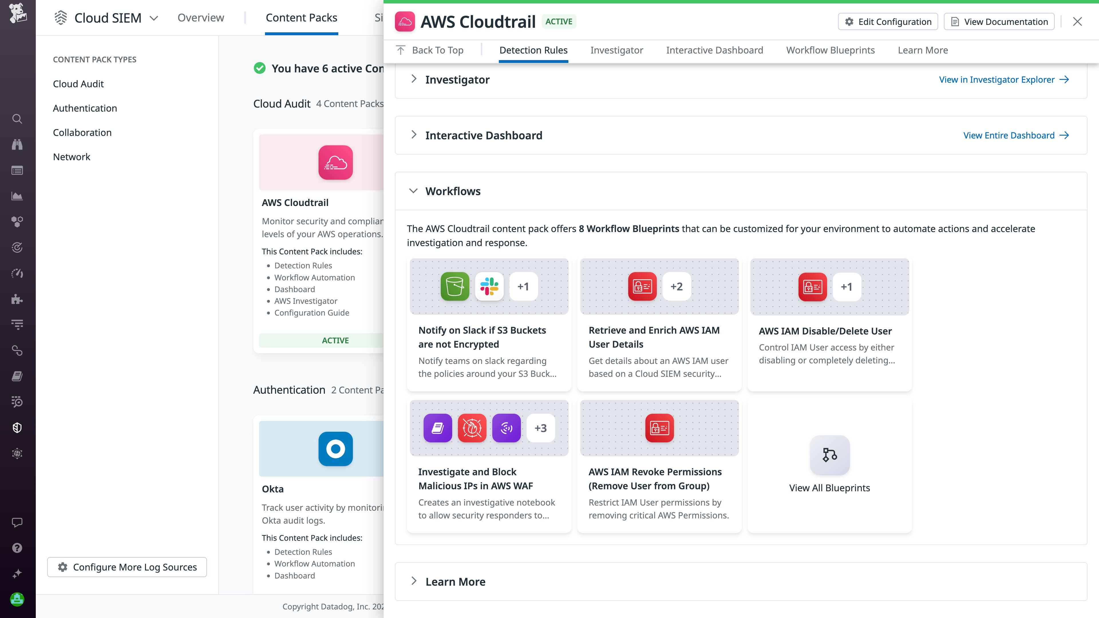 Content Packs Workflow Automation widget Content Packs Workflow Automation widget