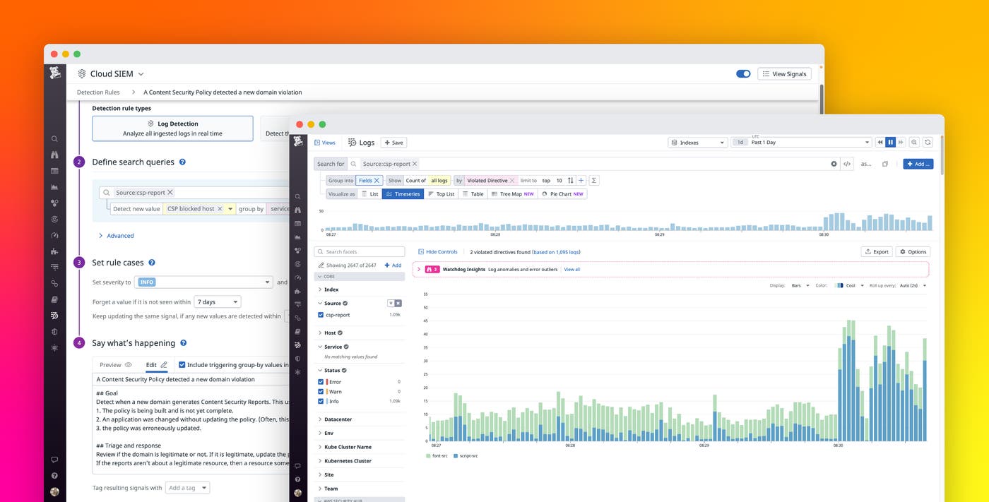 Monitor Content Security Policy violations with Datadog Monitor Content Security Policy violations with Datadog
