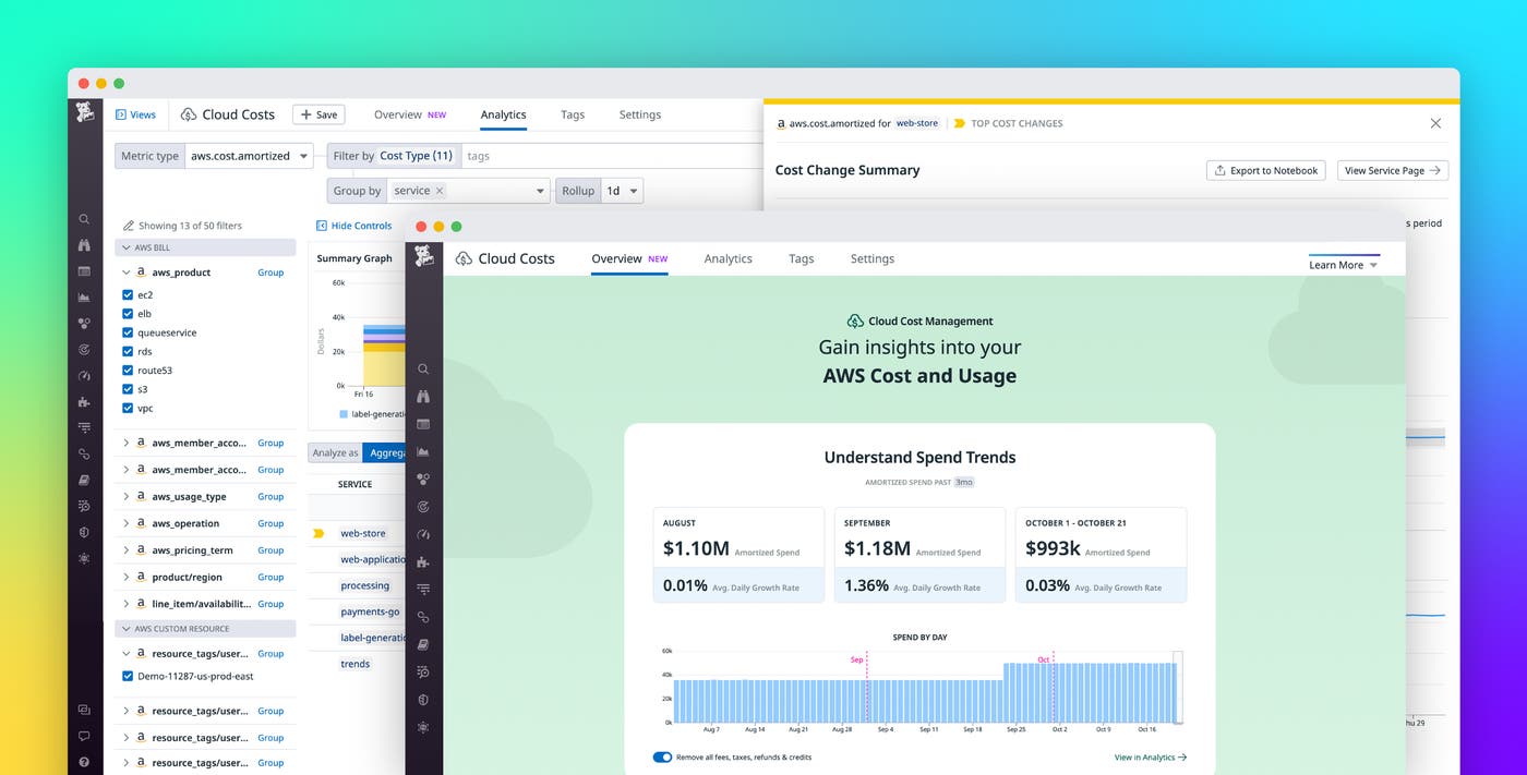 Gain visibility and control of your cloud spend with Datadog Cloud Cost Management Gain visibility and control of your cloud spend with Datadog Cloud Cost Management